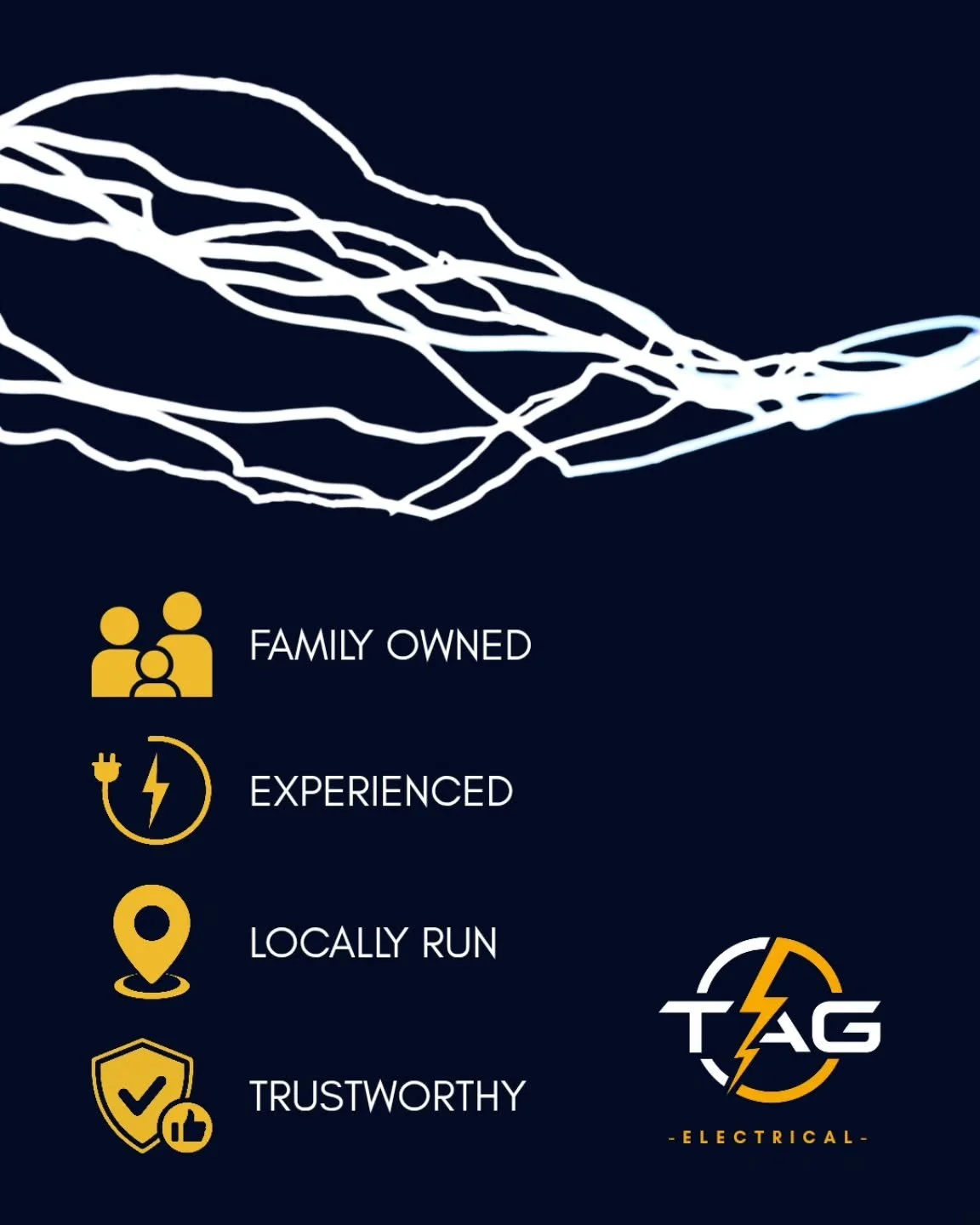 After plenty of planning and hard work, I&rsquo;m excited to officially be up and running with TAG Electrical- Powering Watt Matters ⚡️

With TAG Electrical PWM, you know you'll get family owned, experienced, trustworthy and locally run service every
