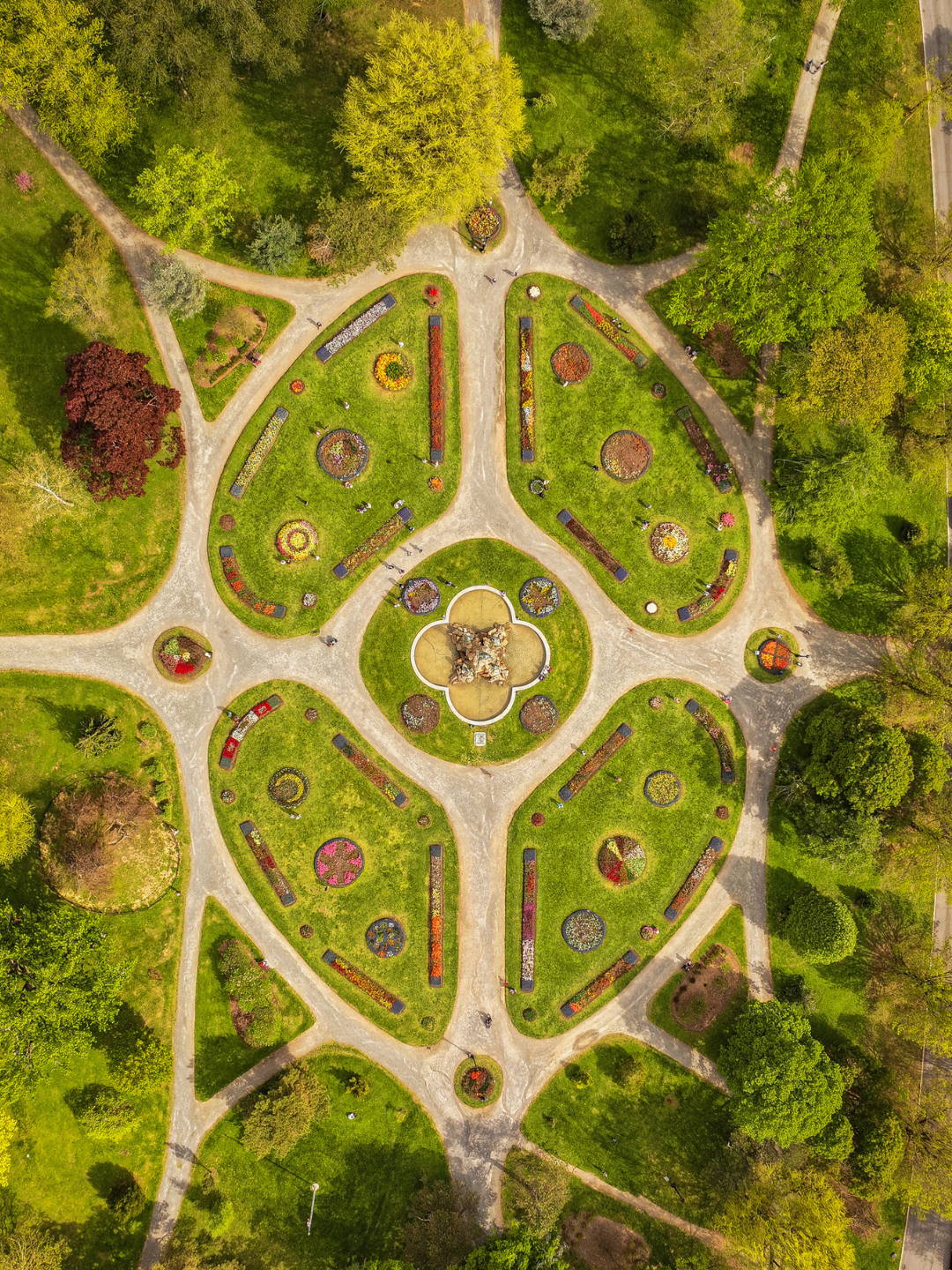 aerial photo of Washington Park's Moses Statue