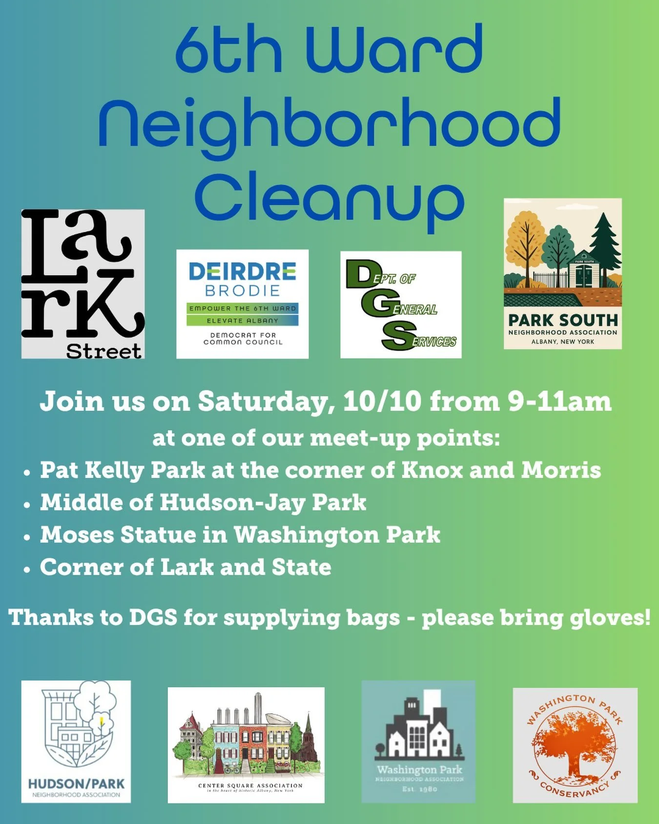 join us THIS Saturday for a neighborhood cleanup!