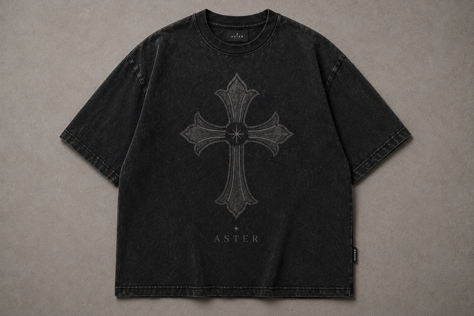 Aster Midnight Cross Washed Tee