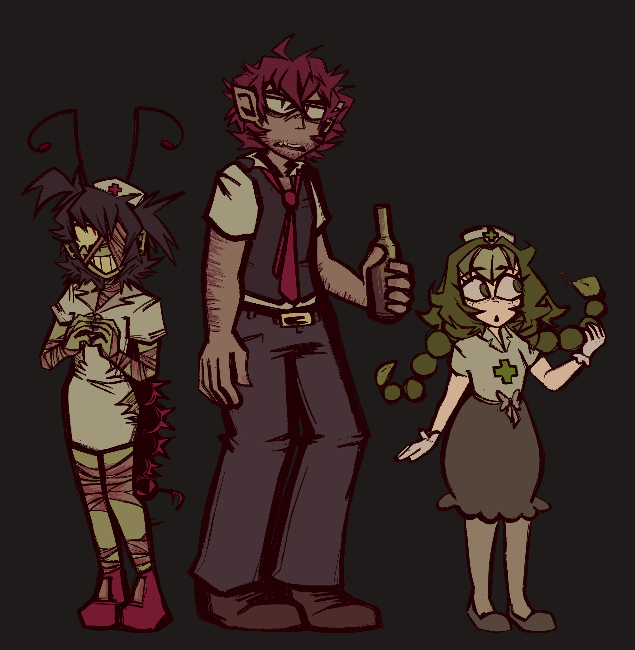 Digital Illustration Project - Character design. Created a set of both heroes and villains!