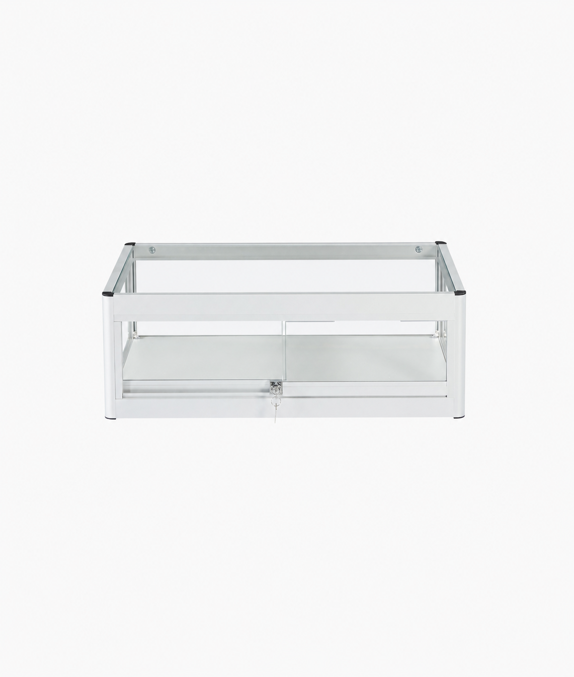 Aluminium Countertop Table Display Showcase – Silver
