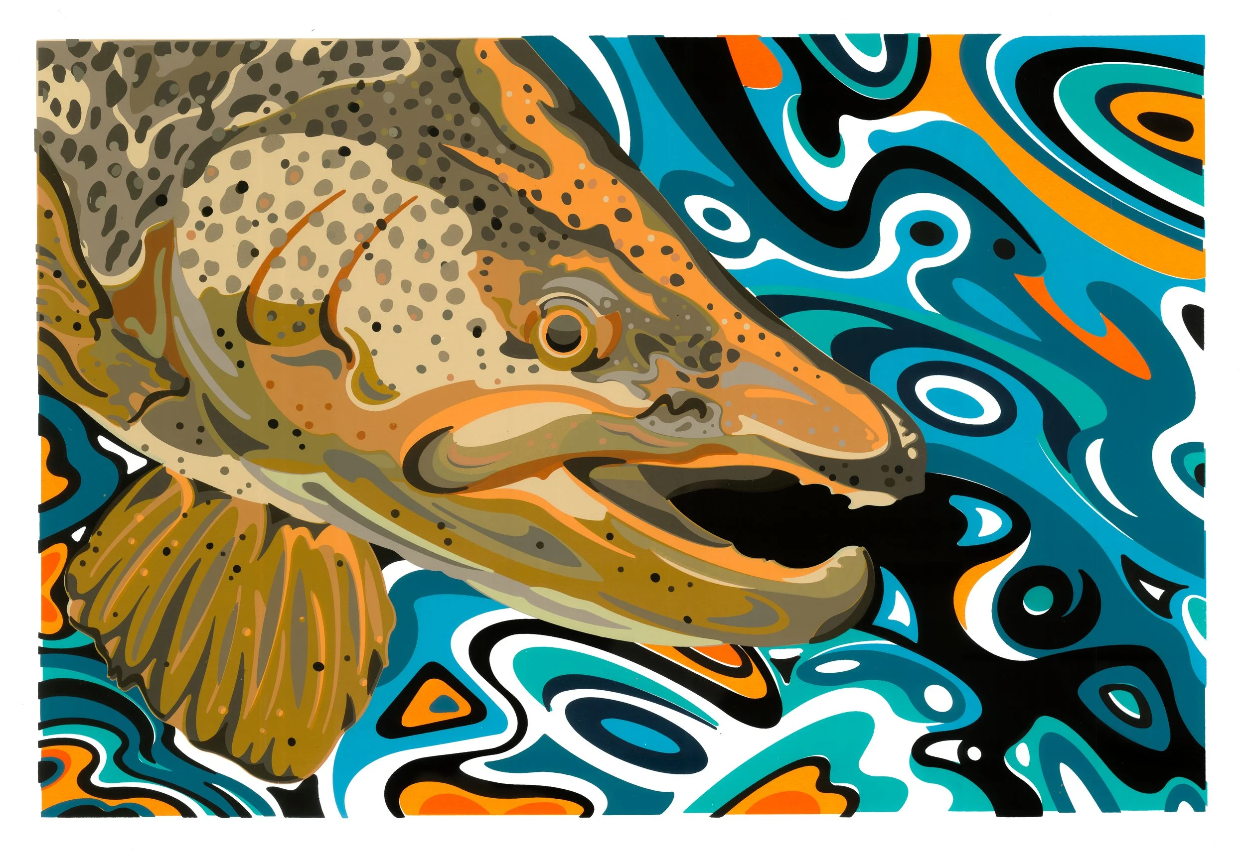 "Caught in Motion" Silkscreen