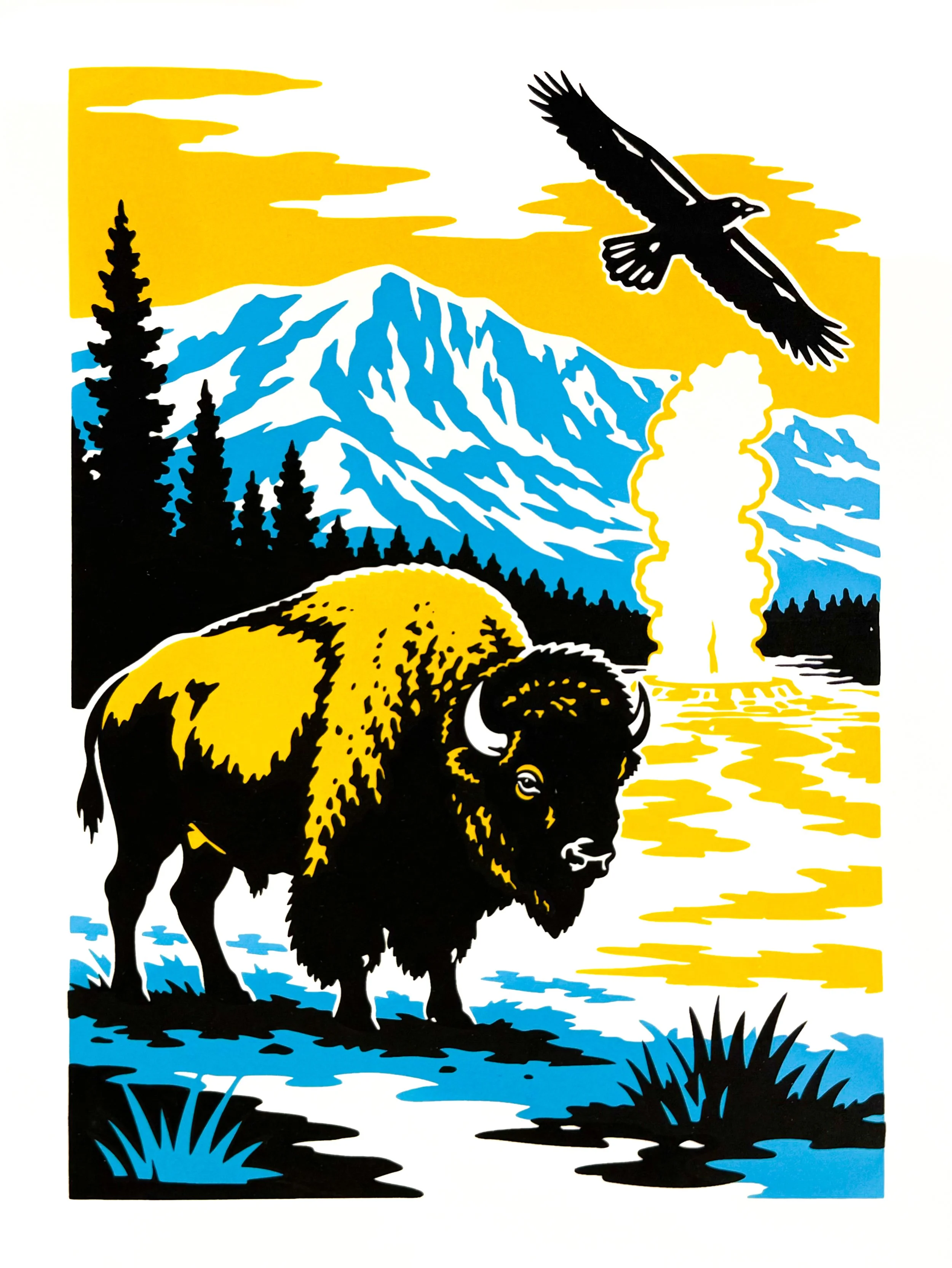 "Bison, Bison" Silkscreen