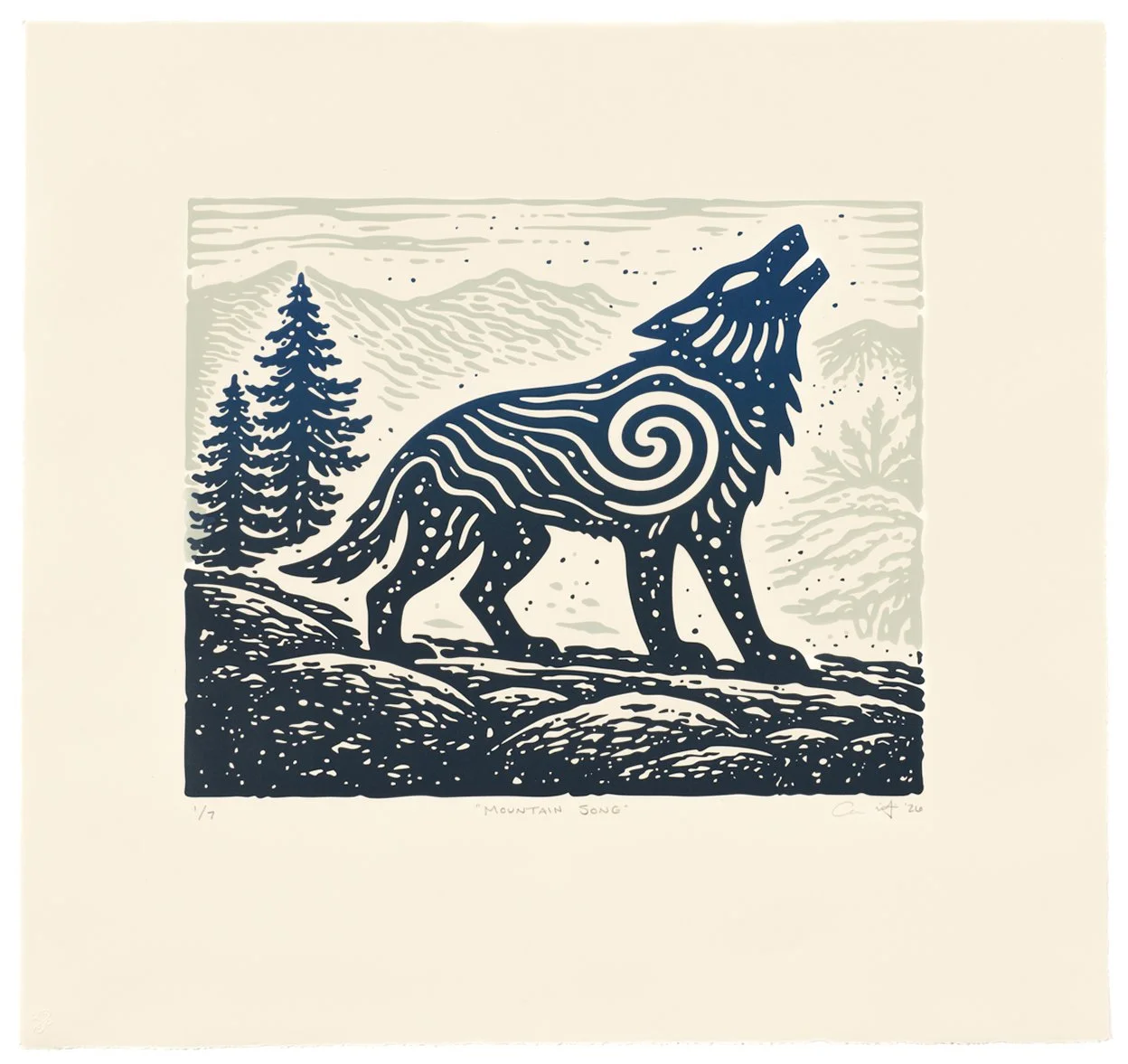"Mountain Song" Lithograph