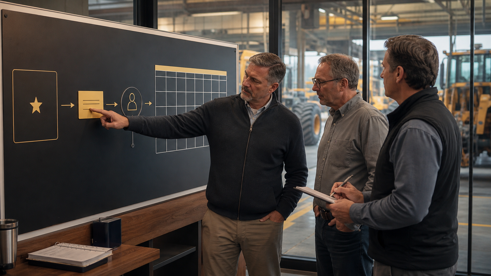 Industrial leaders align one operating priority with an accountable owner and a 90-day execution plan.