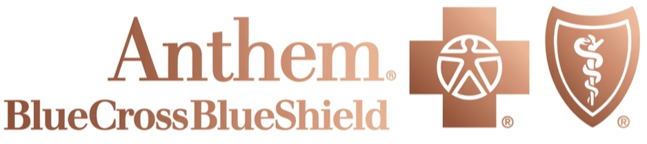 Anthem logo with Blue Cross Blue Shield emblem and Caduceus symbol