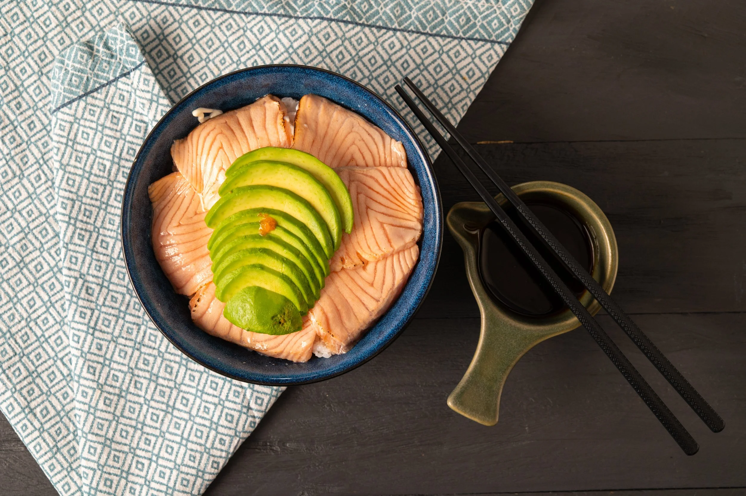 Salmon Avocado Rice Bowl