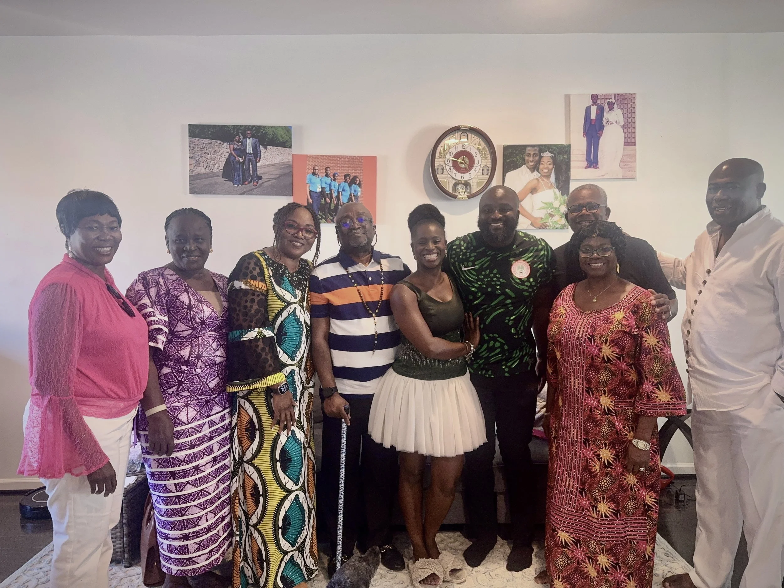 Moyo and Liam with family