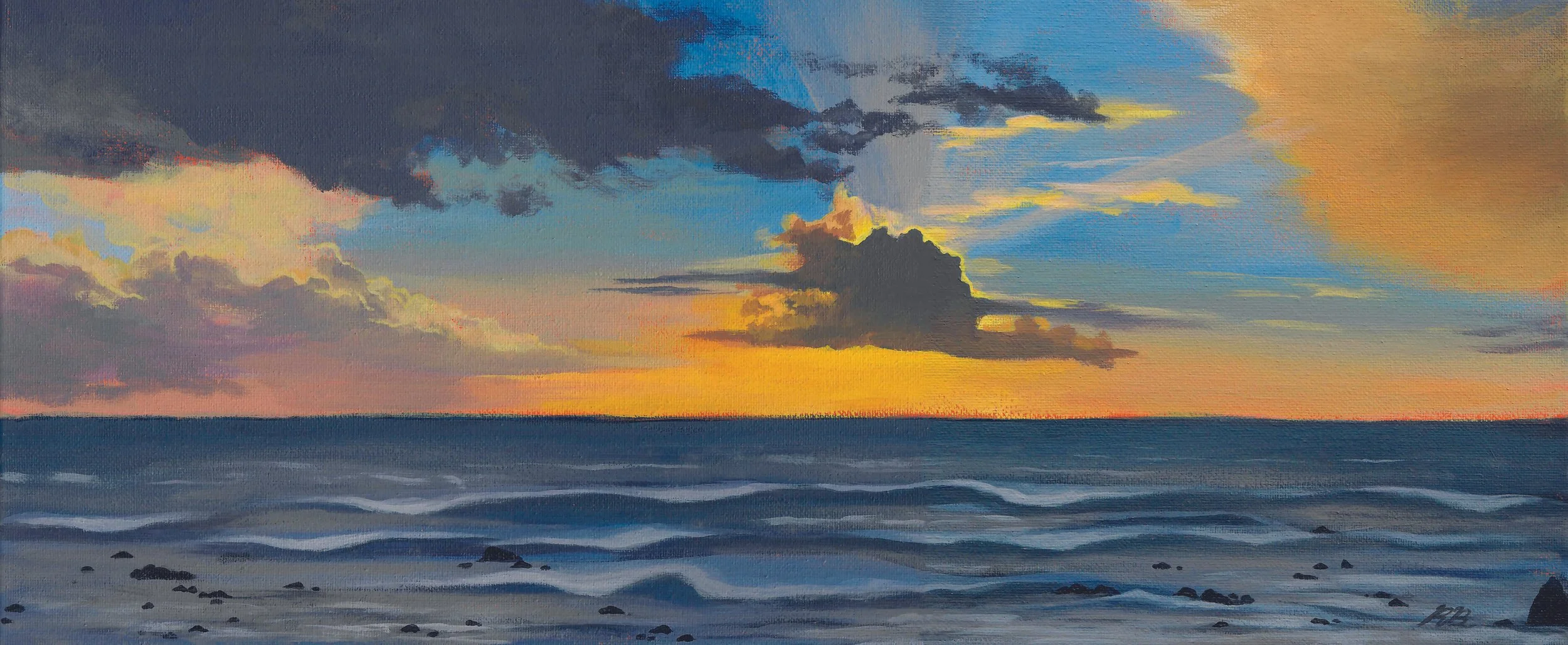 For Gretchen, Acrylic paint on stretched canvas, 20x10x0.5 inches, 2026, SOLD