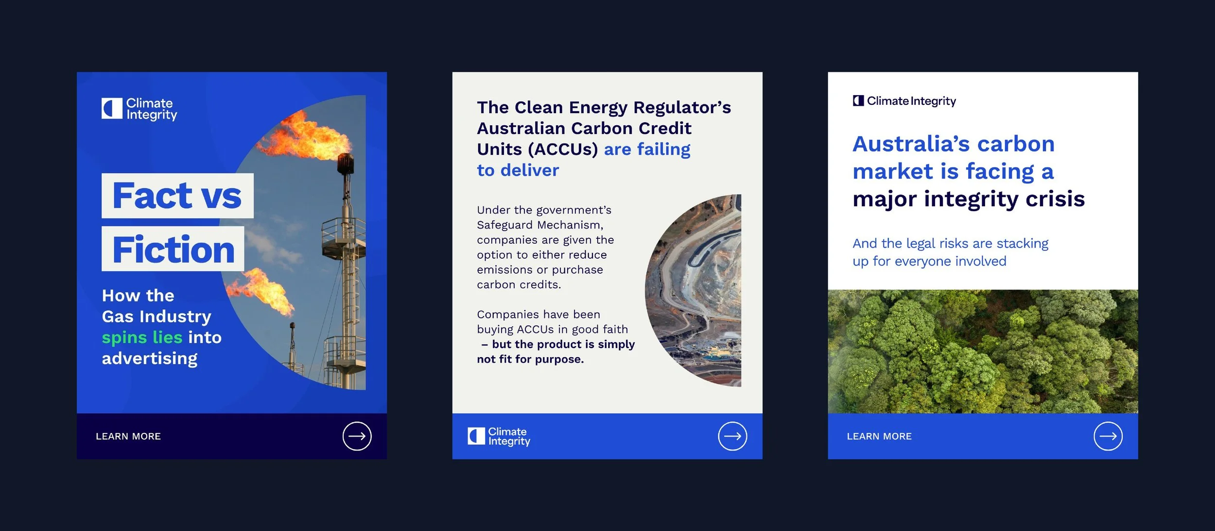 Climate Integrity social media tiles