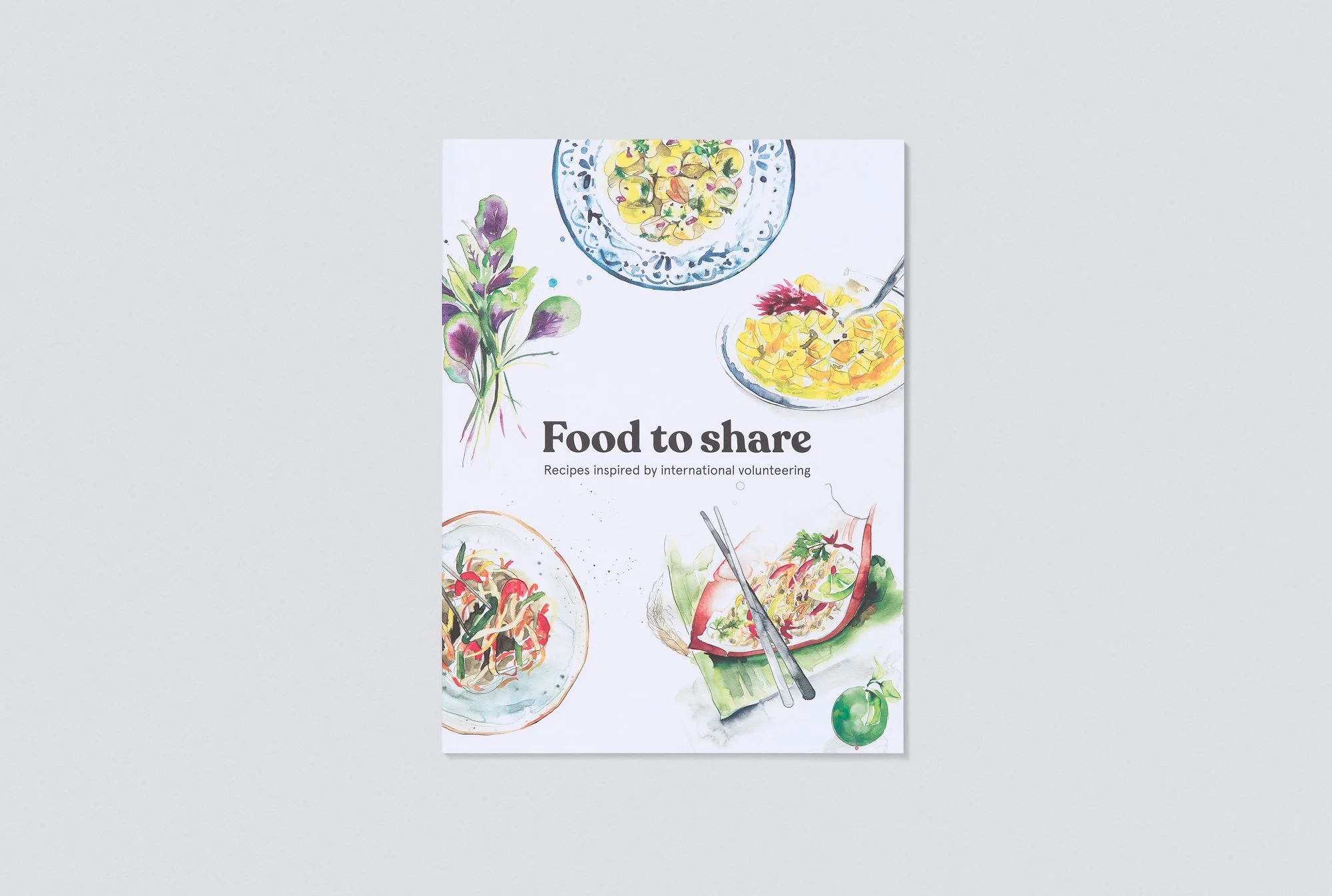 Australian Volunteers Program recipe book graphic design