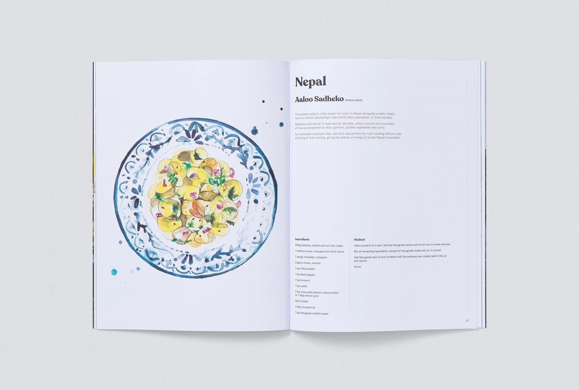 Australian Volunteers Program recipe book graphic design