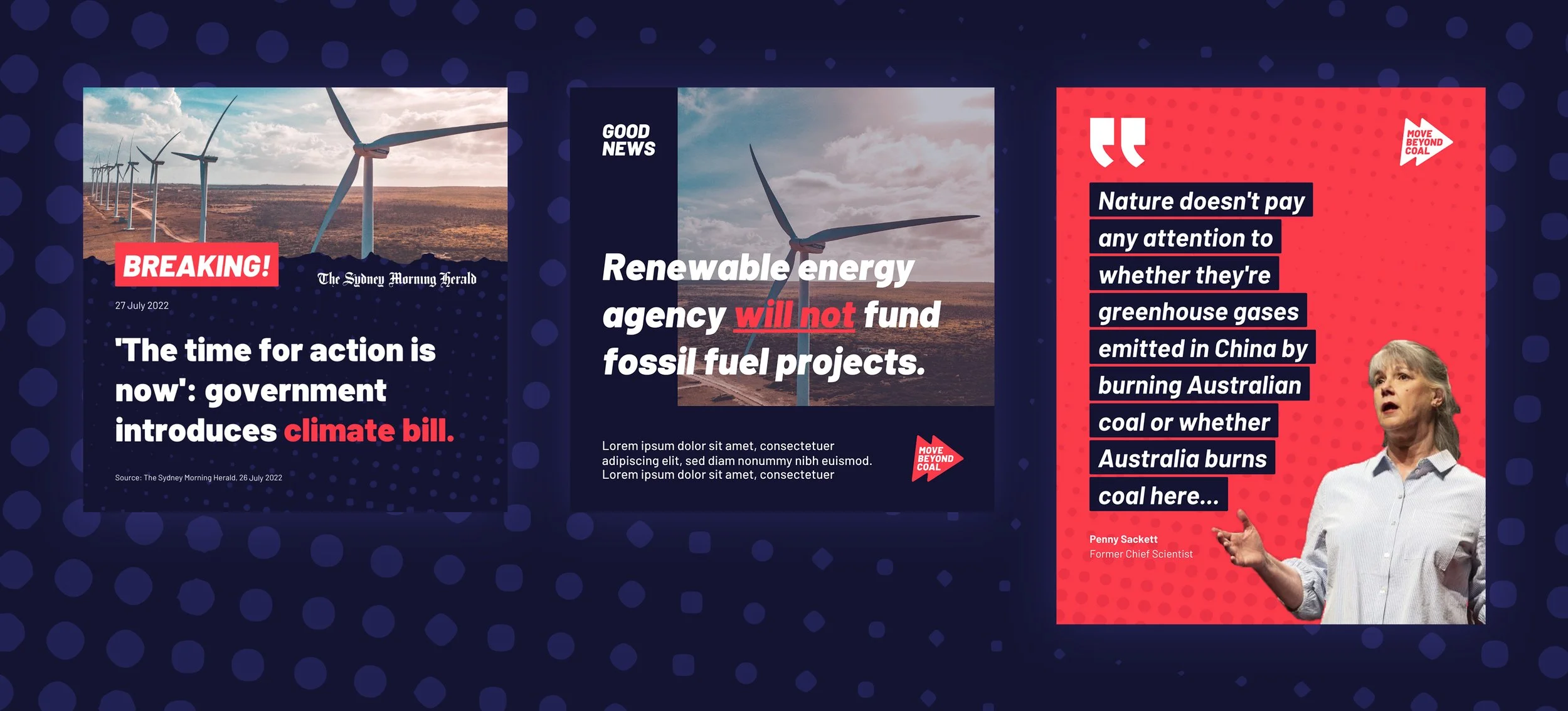 Social media templates for Move Beyond Coal