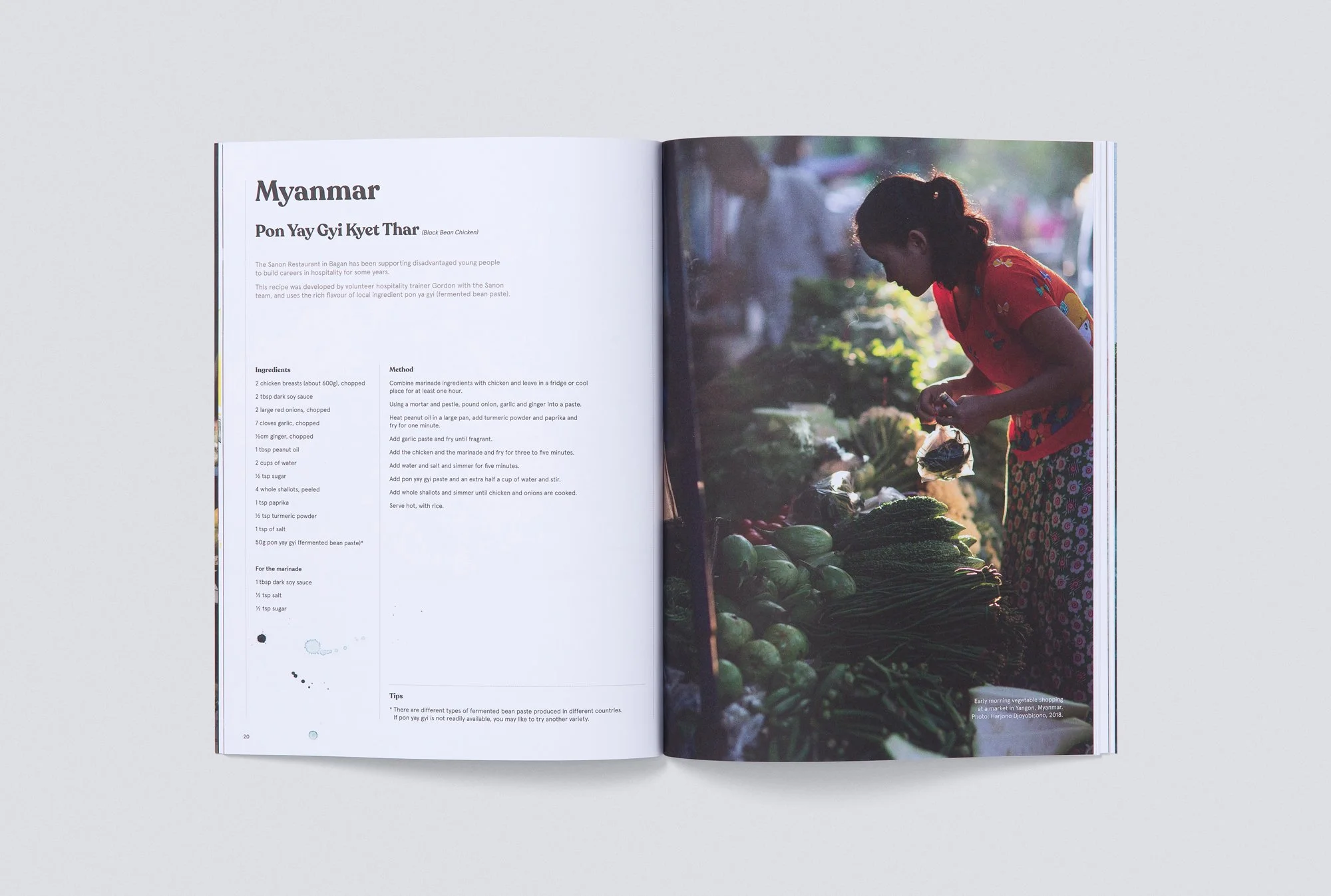 Australian Volunteers Program recipe book graphic design