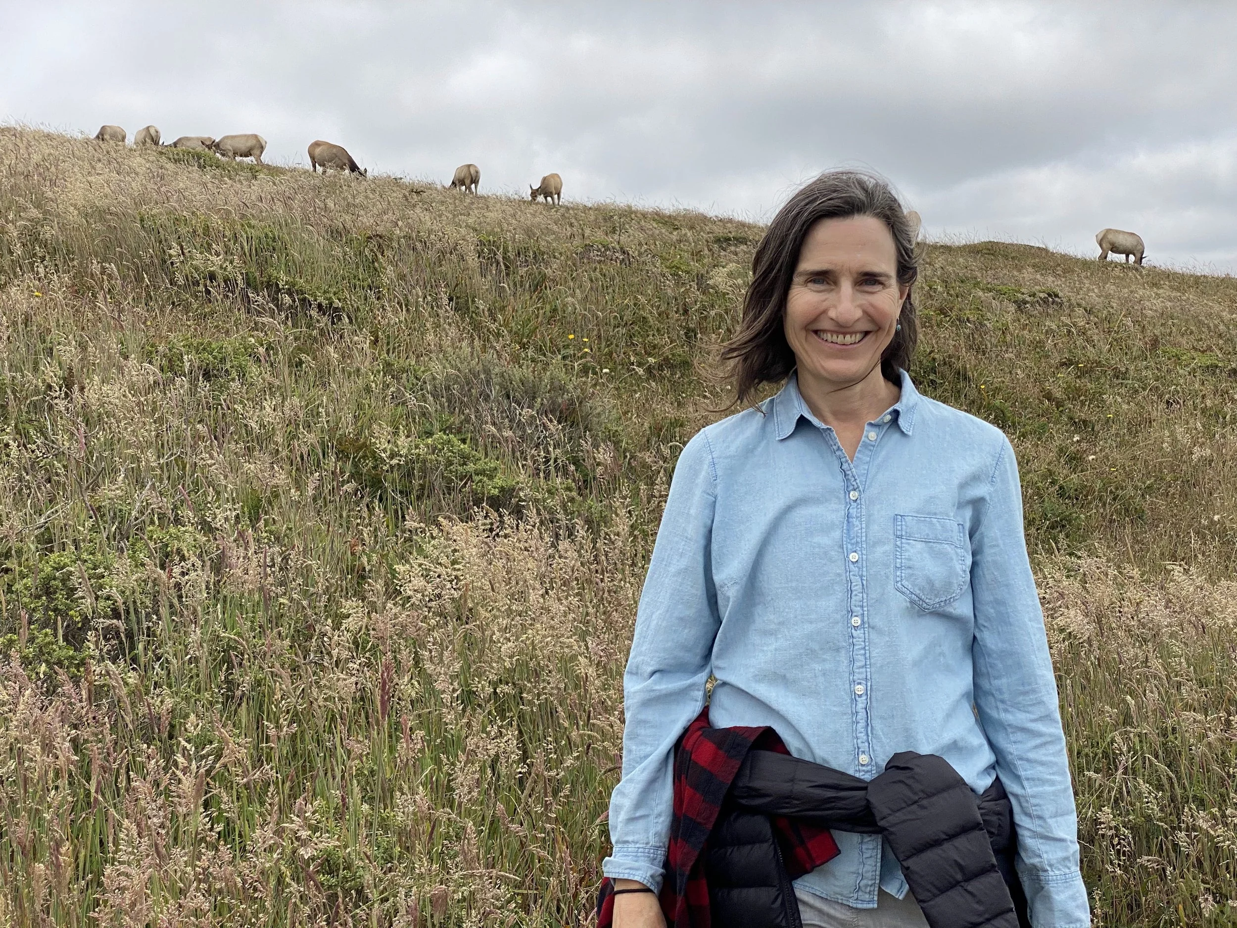 Holly Coleman with elk