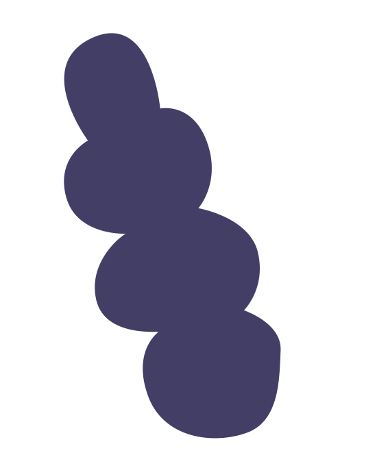 Multiple dark purple circles stacked vertically on a transparent background.