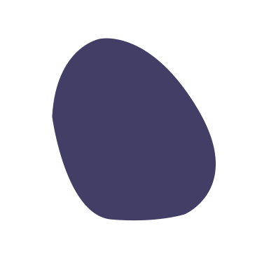 A dark blue irregularly shaped object with a black background.