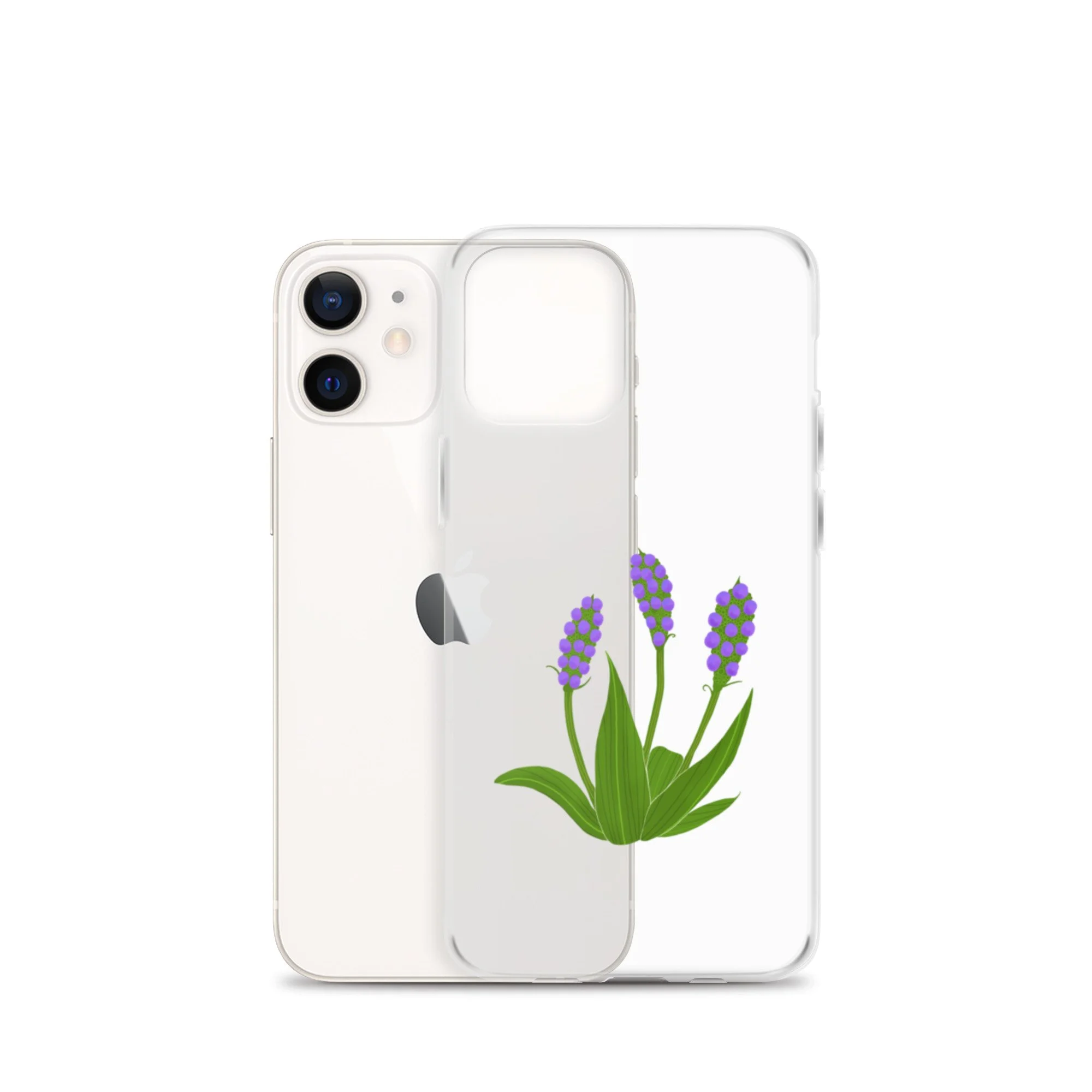 Purple flowers clear Case for iPhone®