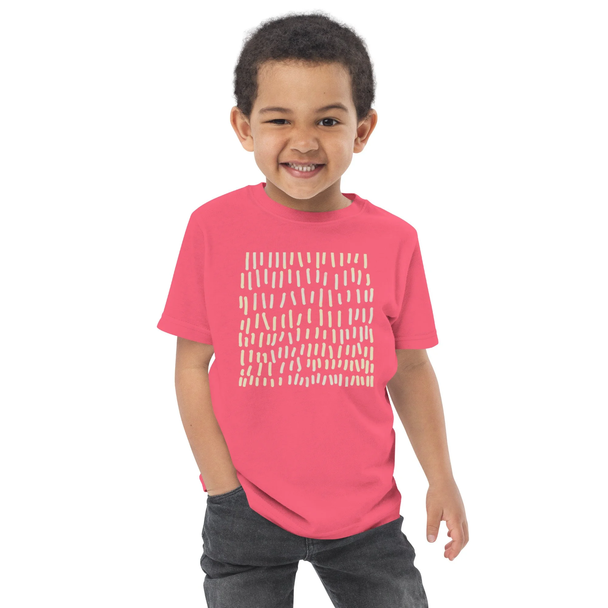 Pink dash toddler jersey tee
