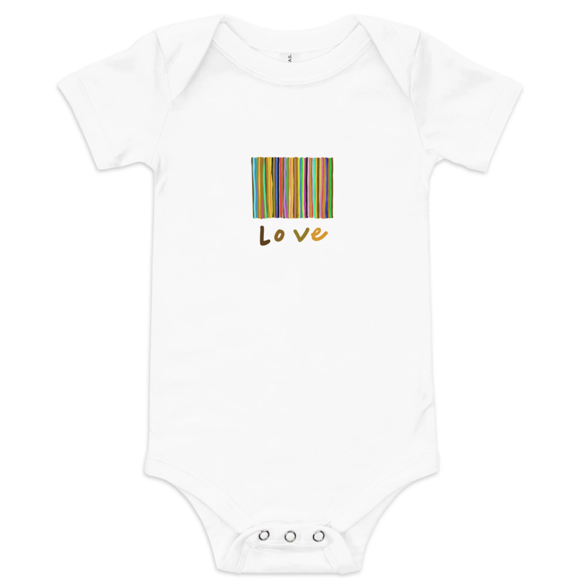 "Love" rainbow baby short sleeve one piece
