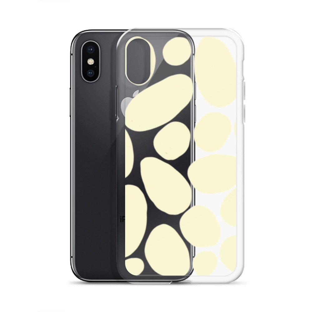 Cream pebbles clear case for iPhone®