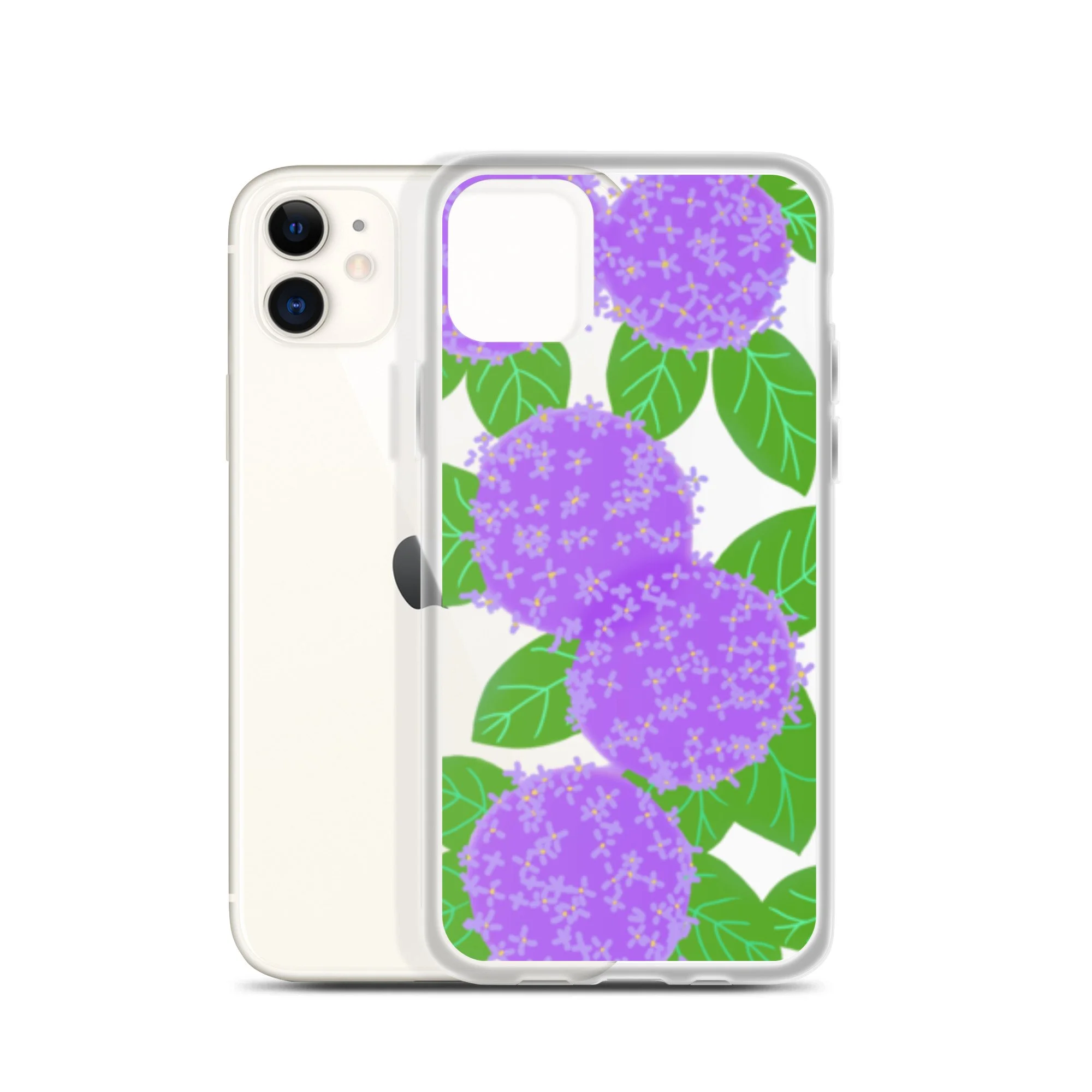 Hydrangea clear case for iPhone®