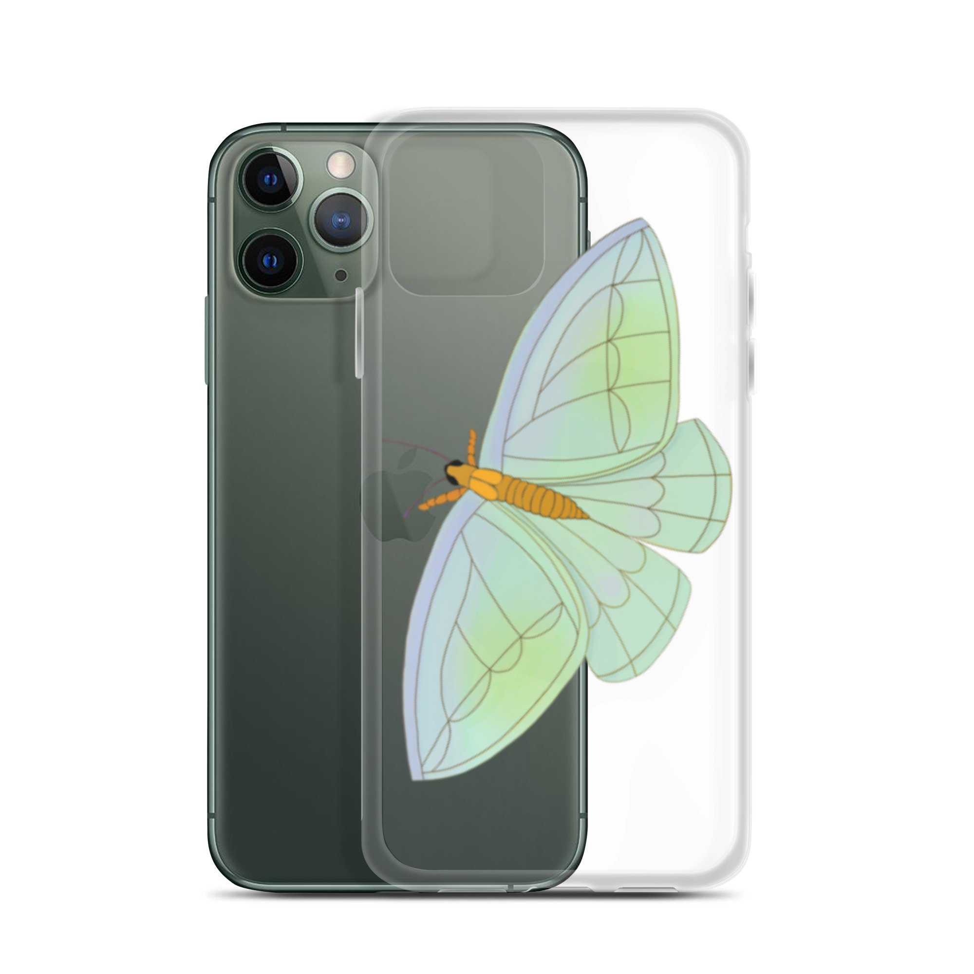Blue moth clear case for iPhone®