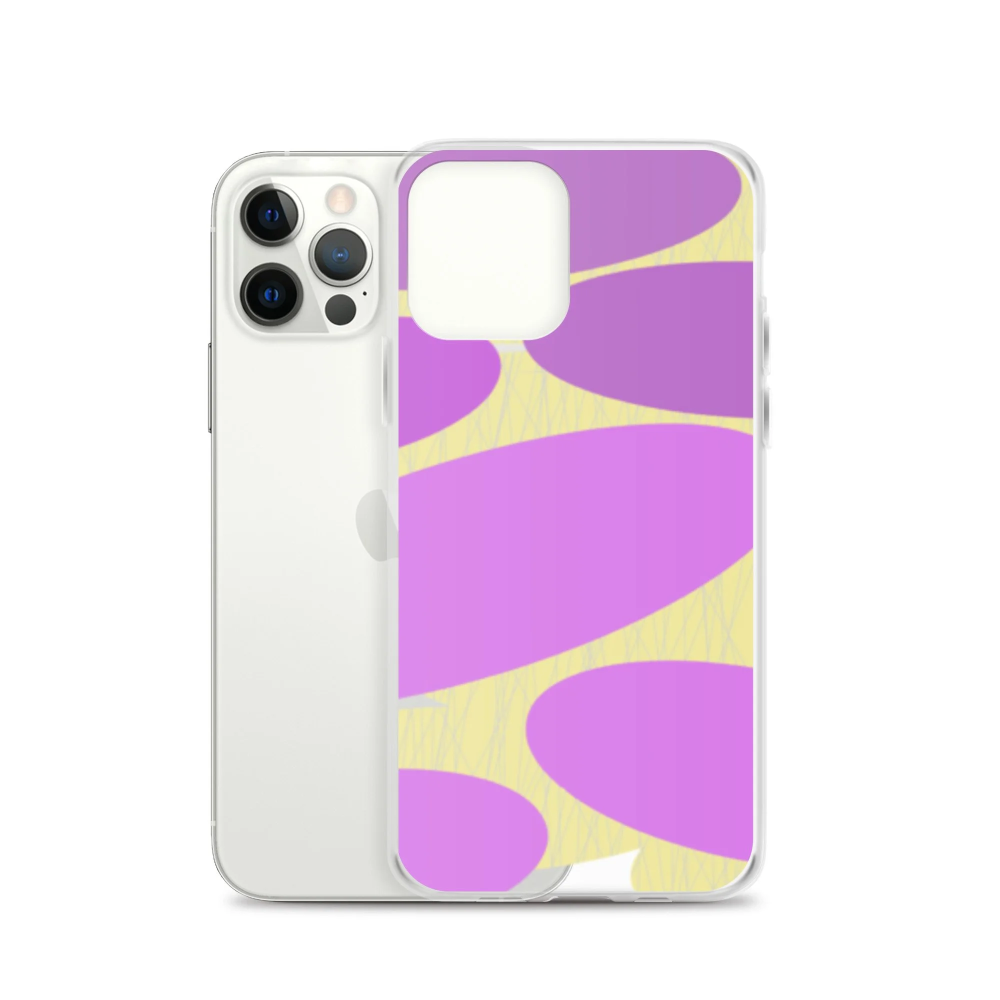 Lavender disks clear case for iPhone®