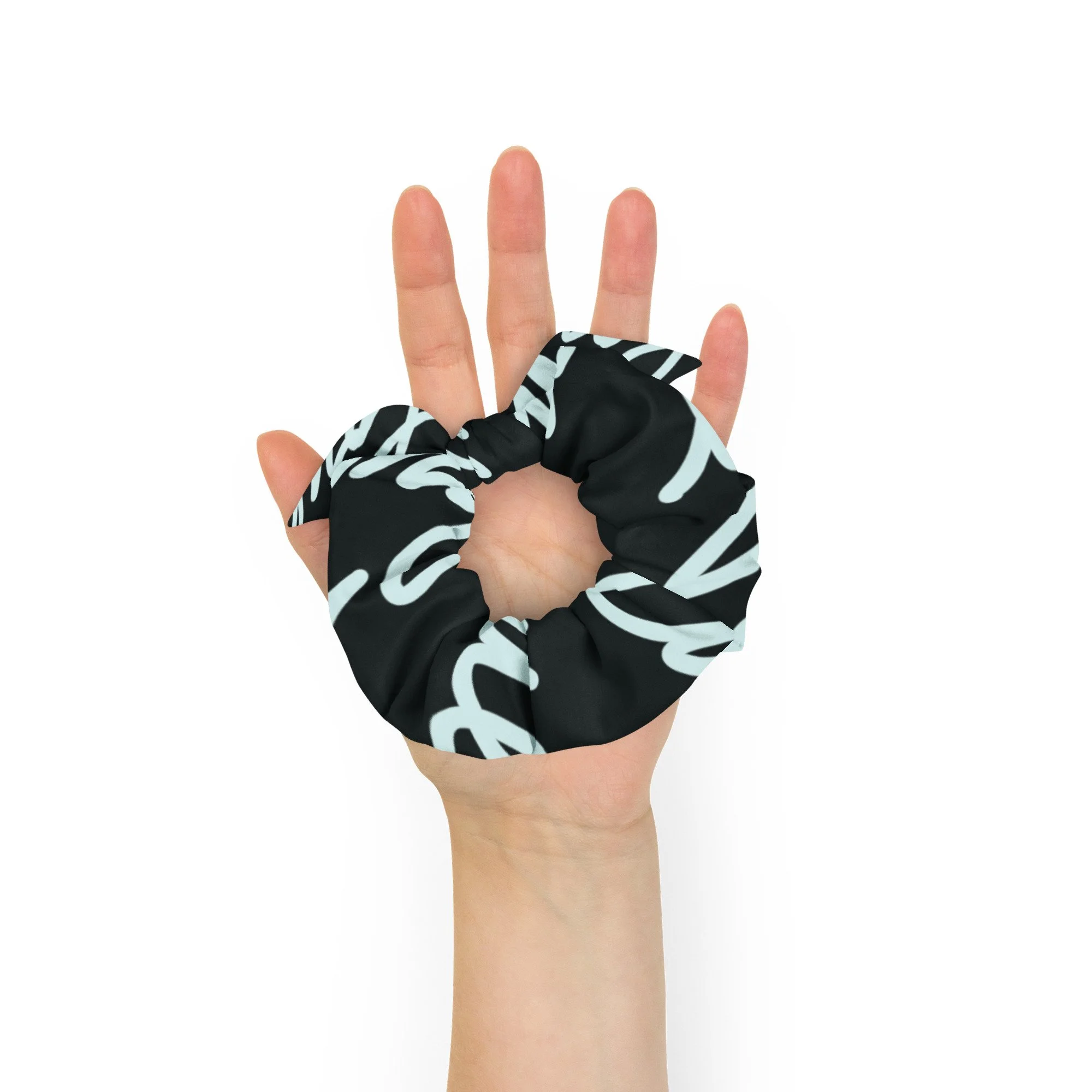 Black recycled scrunchie