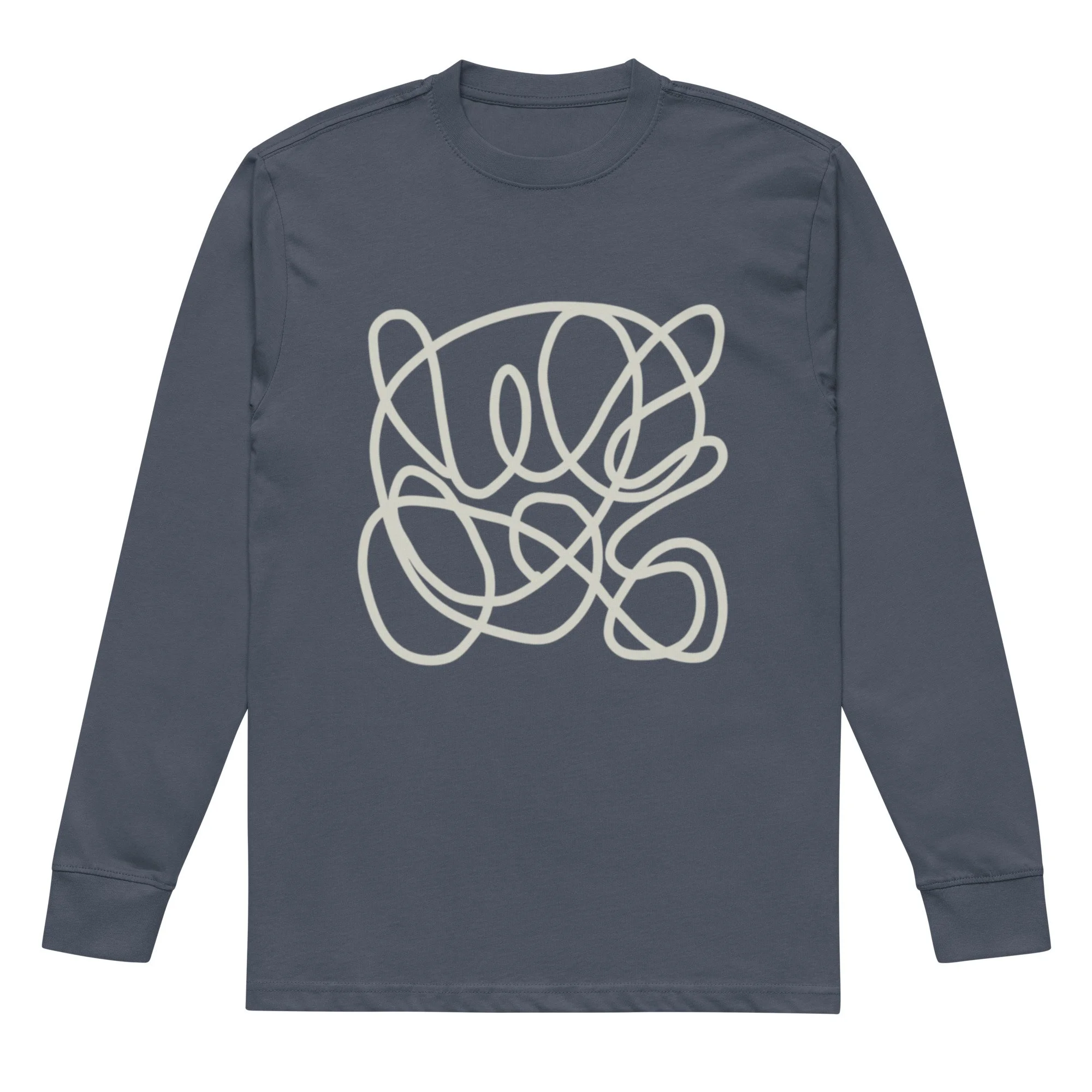 Scribble men's size heavyweight long sleeve t-shirt