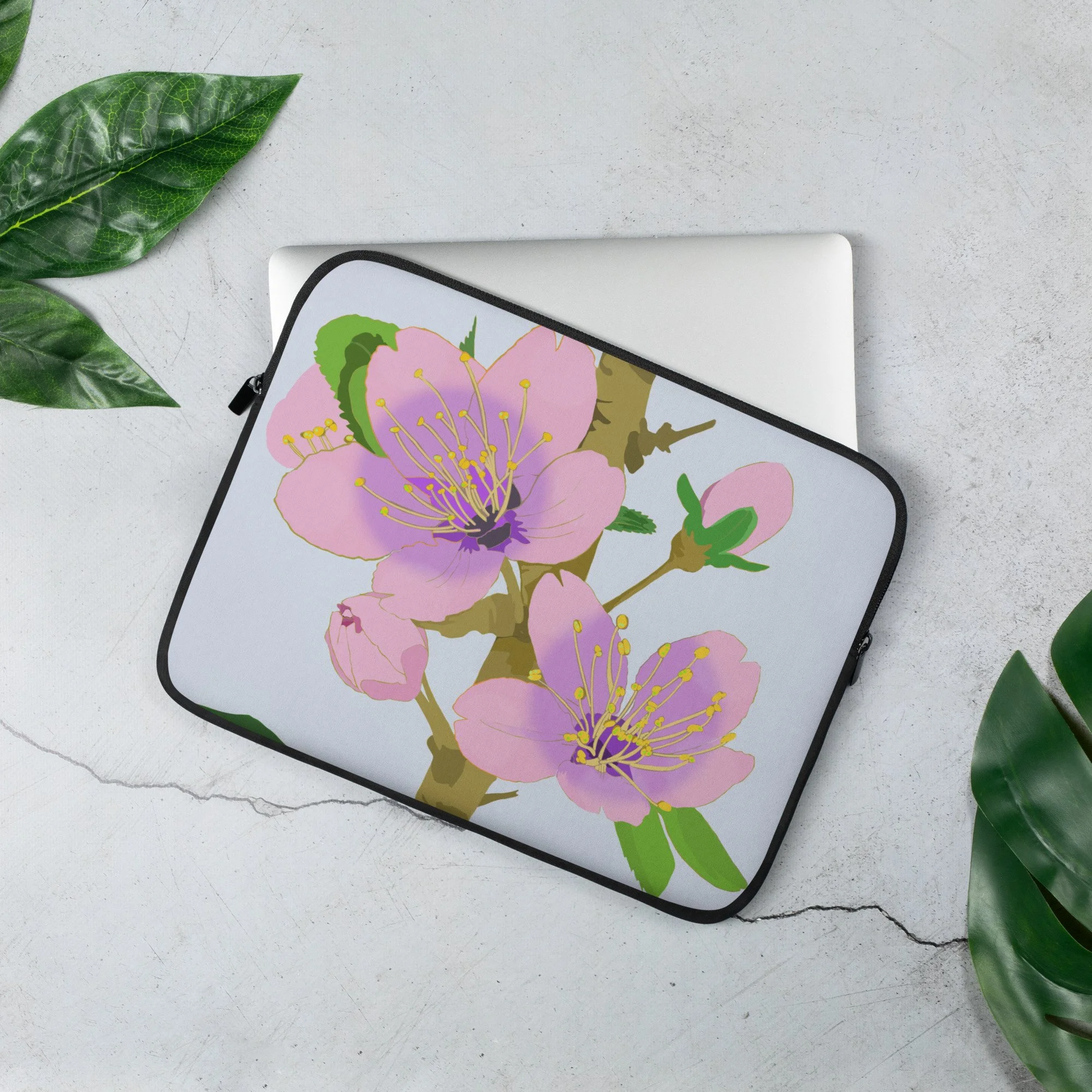 Cherry blossom laptop sleeve
