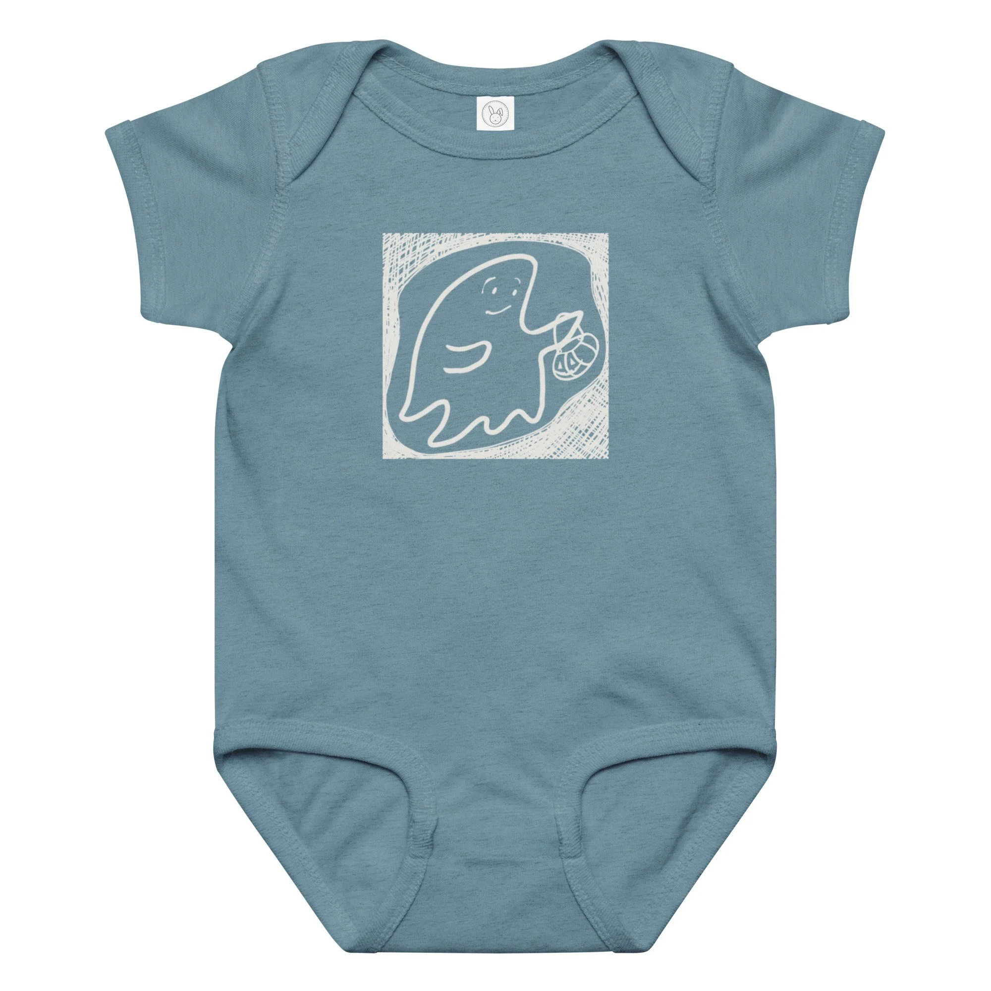 Happy ghost baby jersey bodysuit
