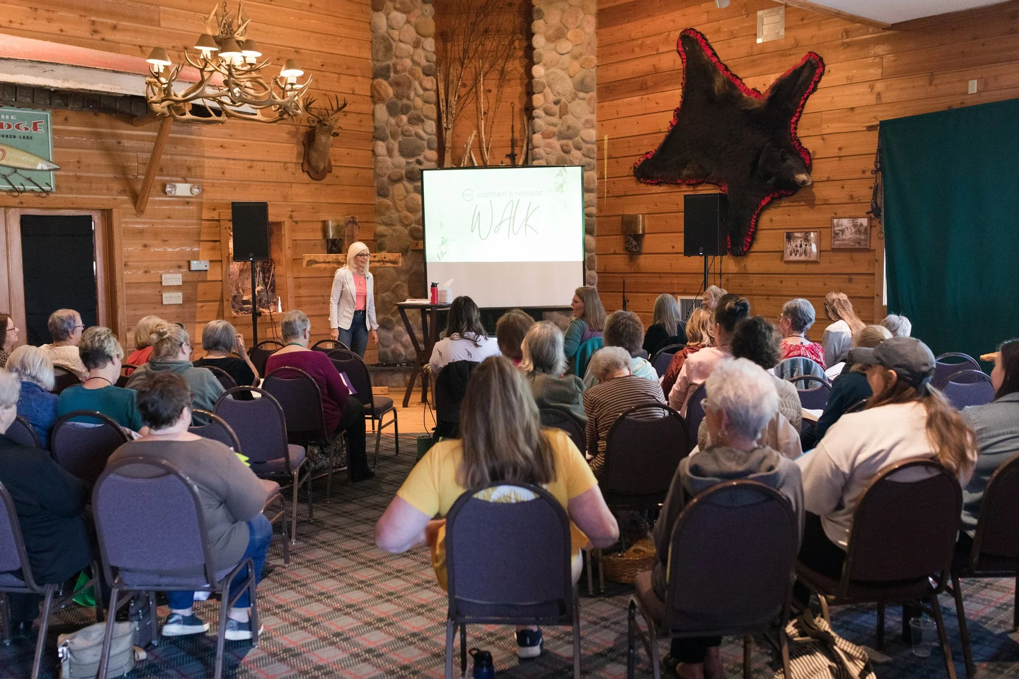 Bobbi Quiggle speaking at a women's retreat