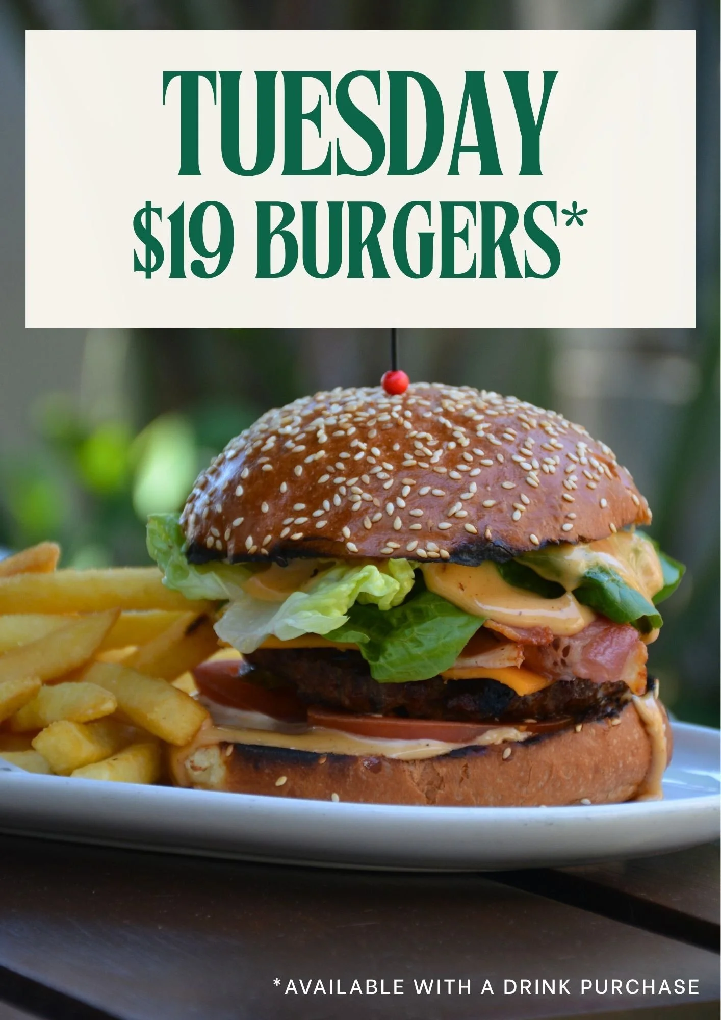 $19 Burger Special