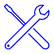 A blue wrench icon.
