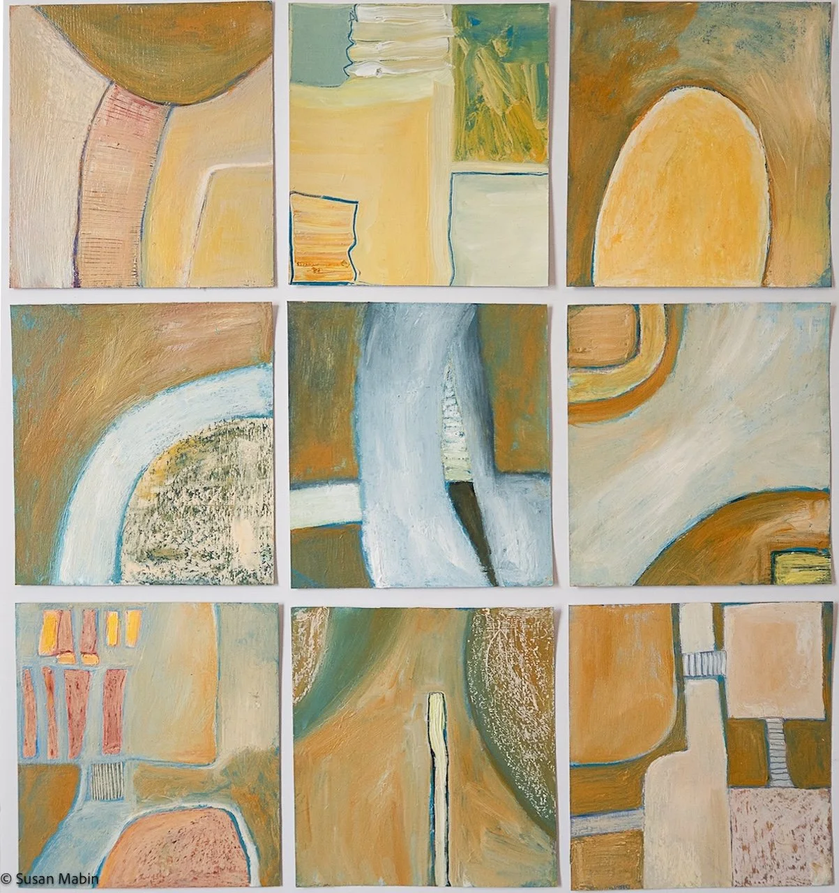 Fields. 2025.  Mixed media on Paper.  500mm x 500mm