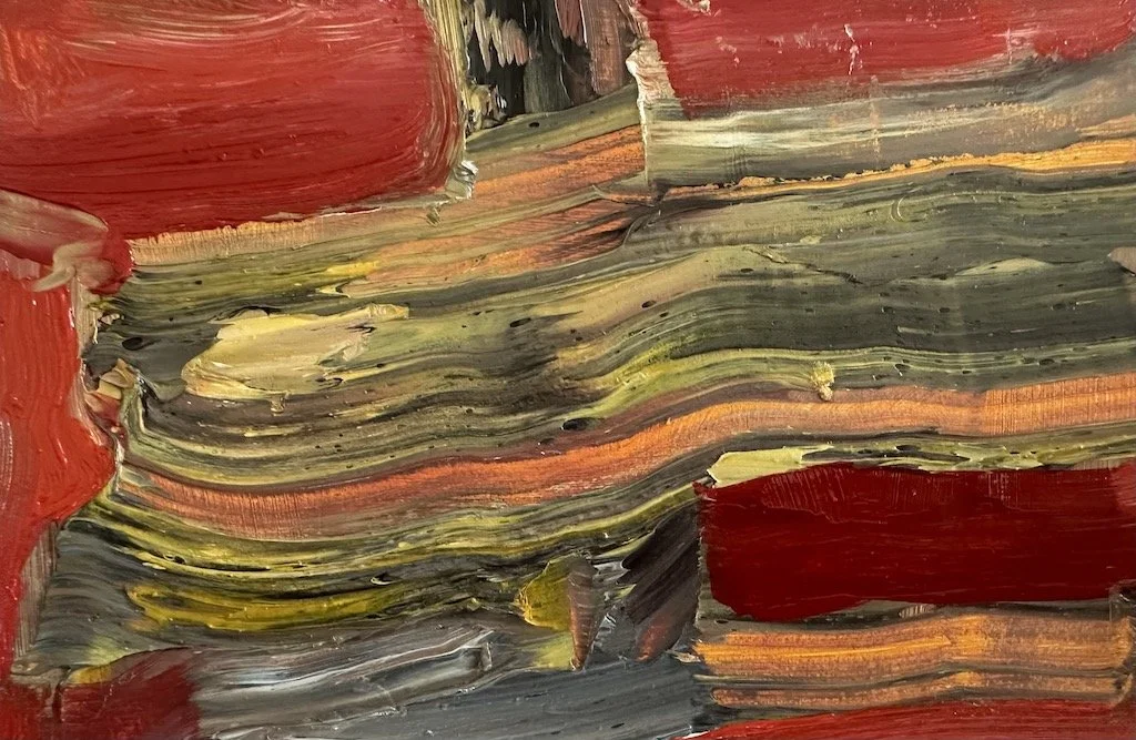 Swipe Left.  2025. Mixed media on Paper.  90mm h x 135mm w