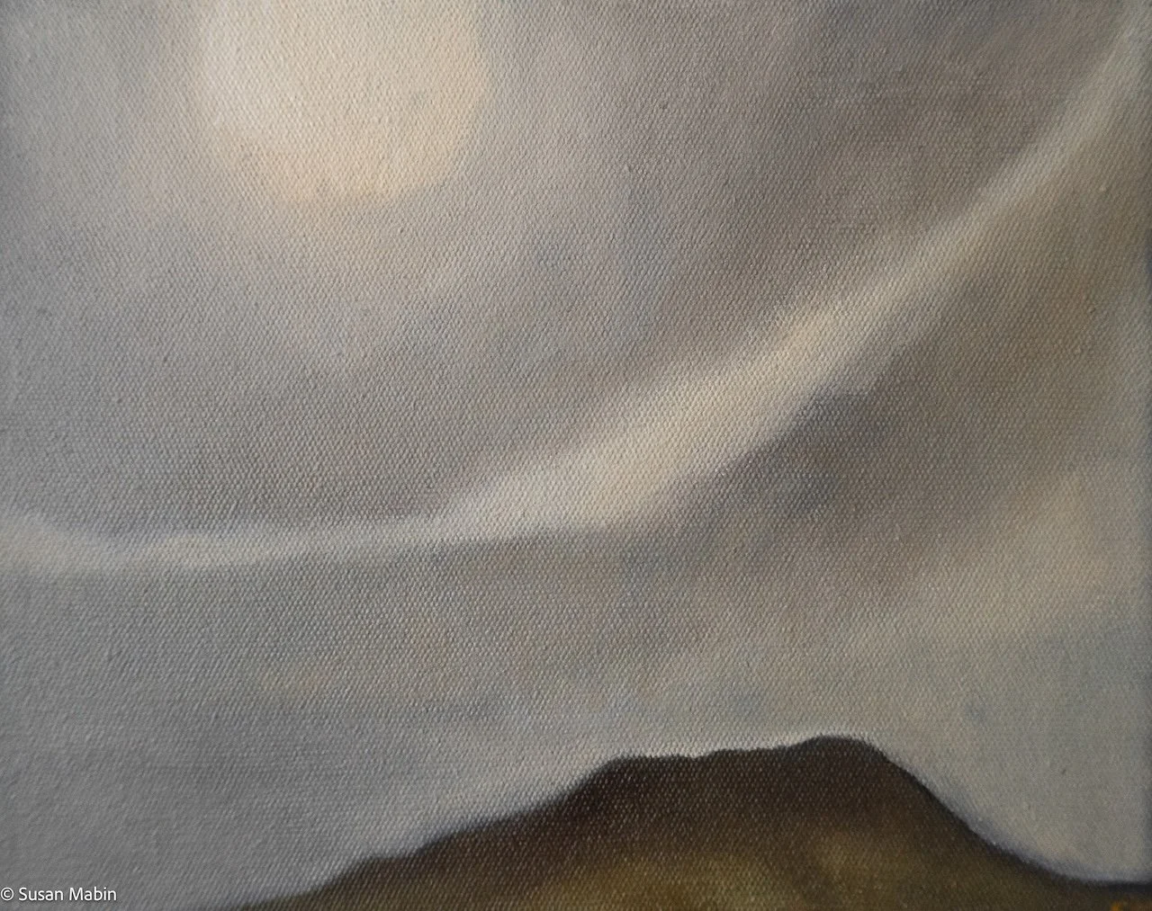 Tauhara Silhouette. 2025.  Oil on Canvas
200mm x 255mm. 