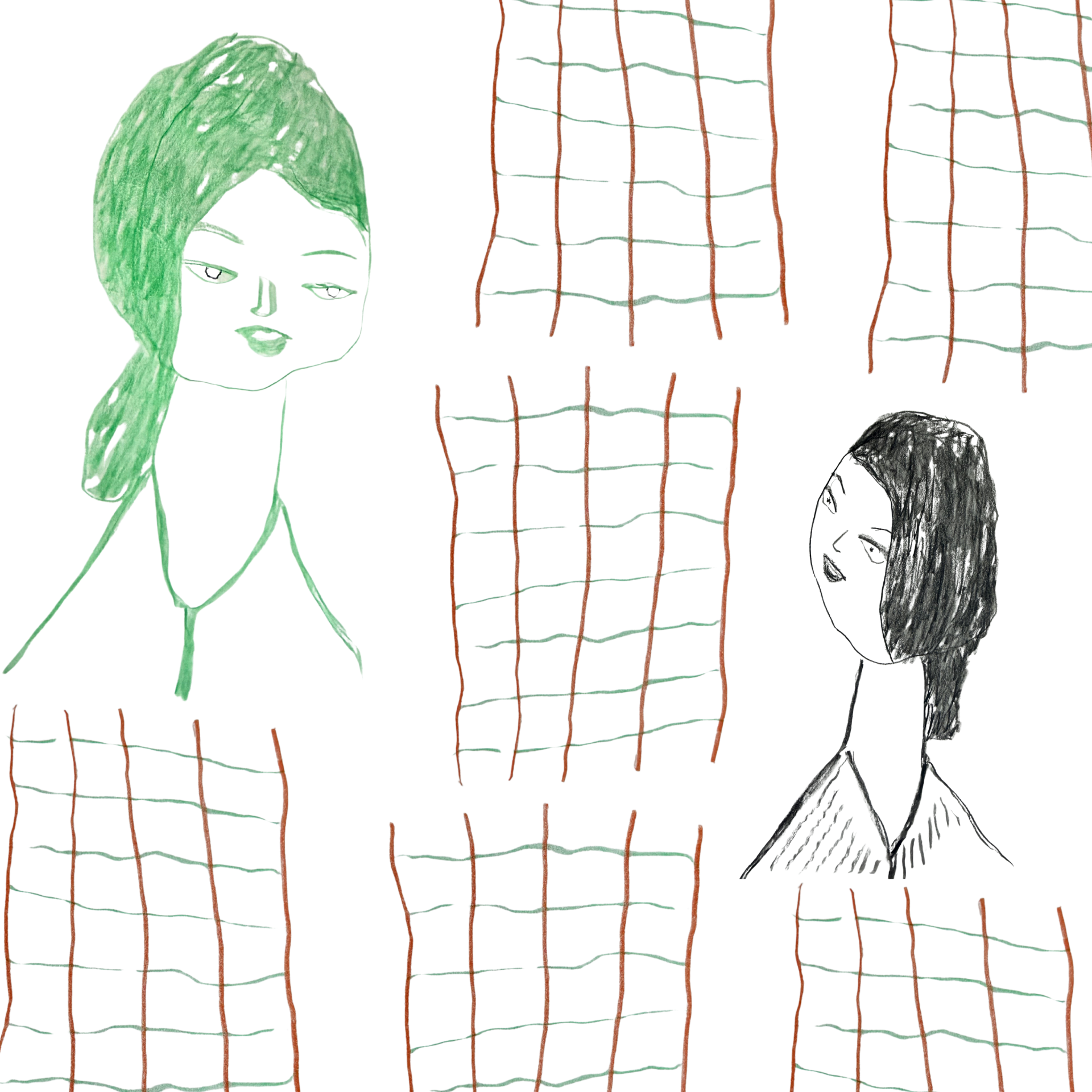 Women and plaid