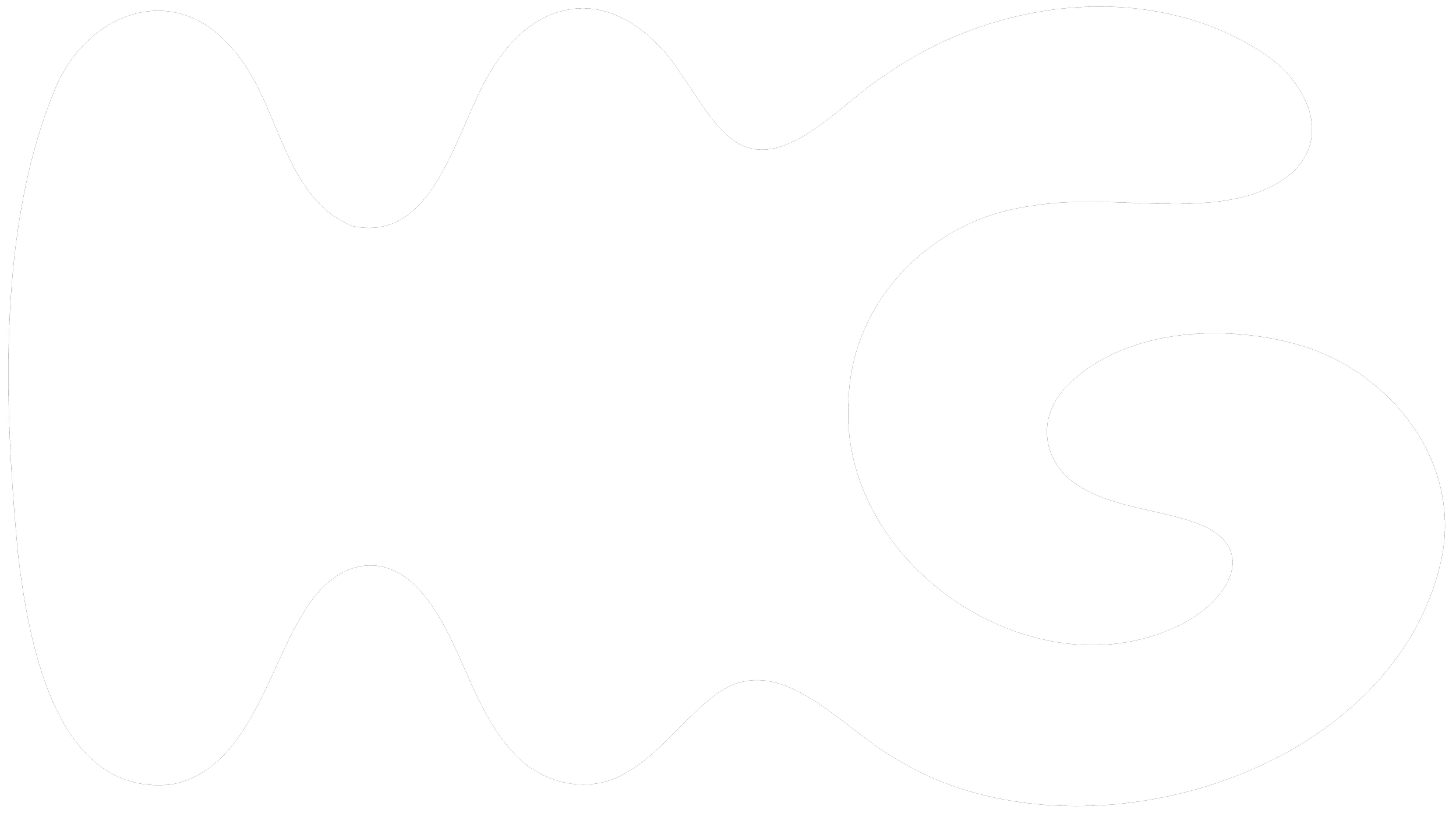 Black and white abstract pattern with irregular shapes and flowing lines.