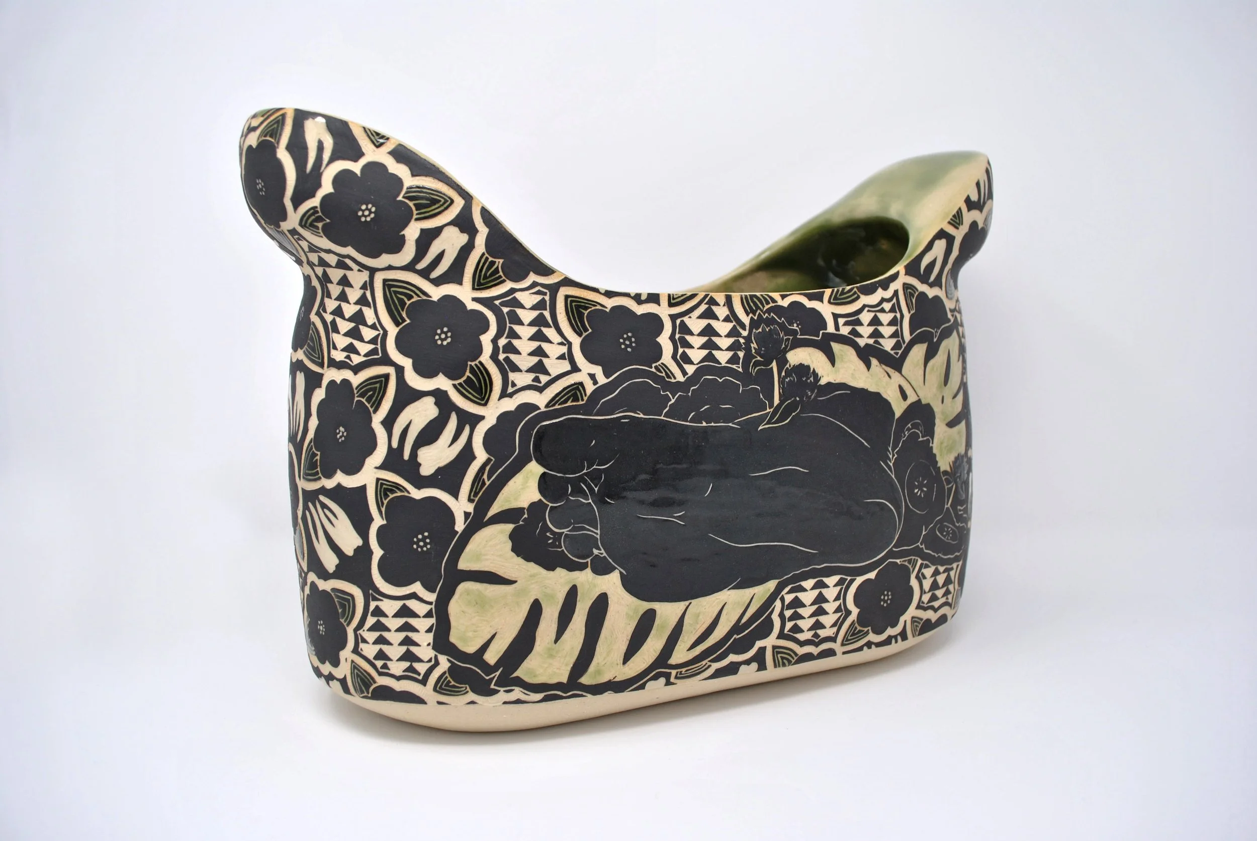 Jaguar Vessel,
9” x 13” x 6” -
2022