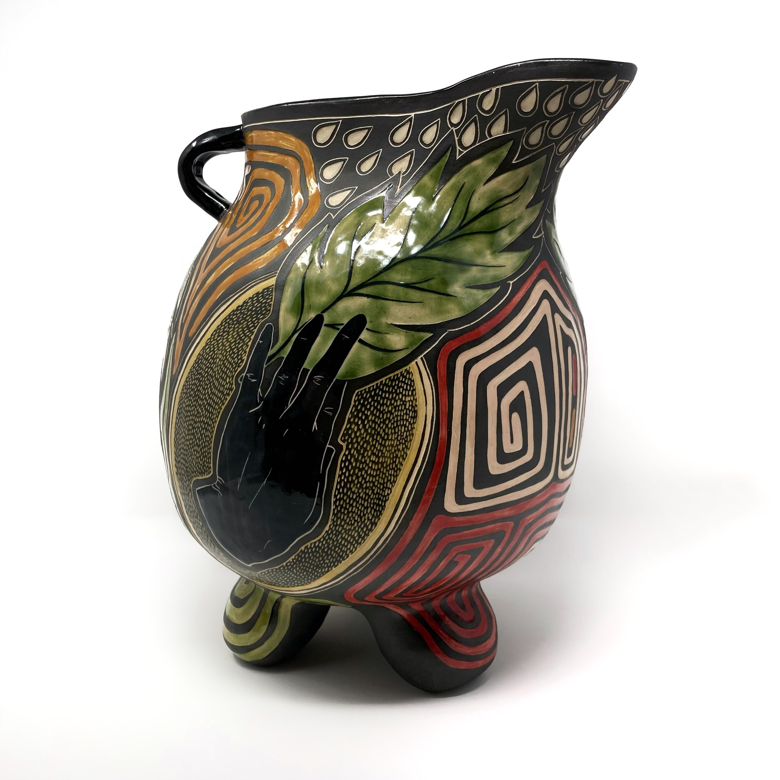 Tripod Pitcher,
13.5"x12"X 9" -
2022