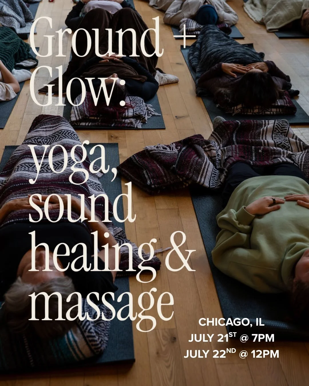 Looking for some restoration &amp; rejuvenation to close out July? 

We have two powerful events curated for you to leave grounded + glowing ✨

July 21st at 7pm at @altarcommunity 

July 22nd at 12pm at @earthedstudioschicago 

Join us for Kundalini 