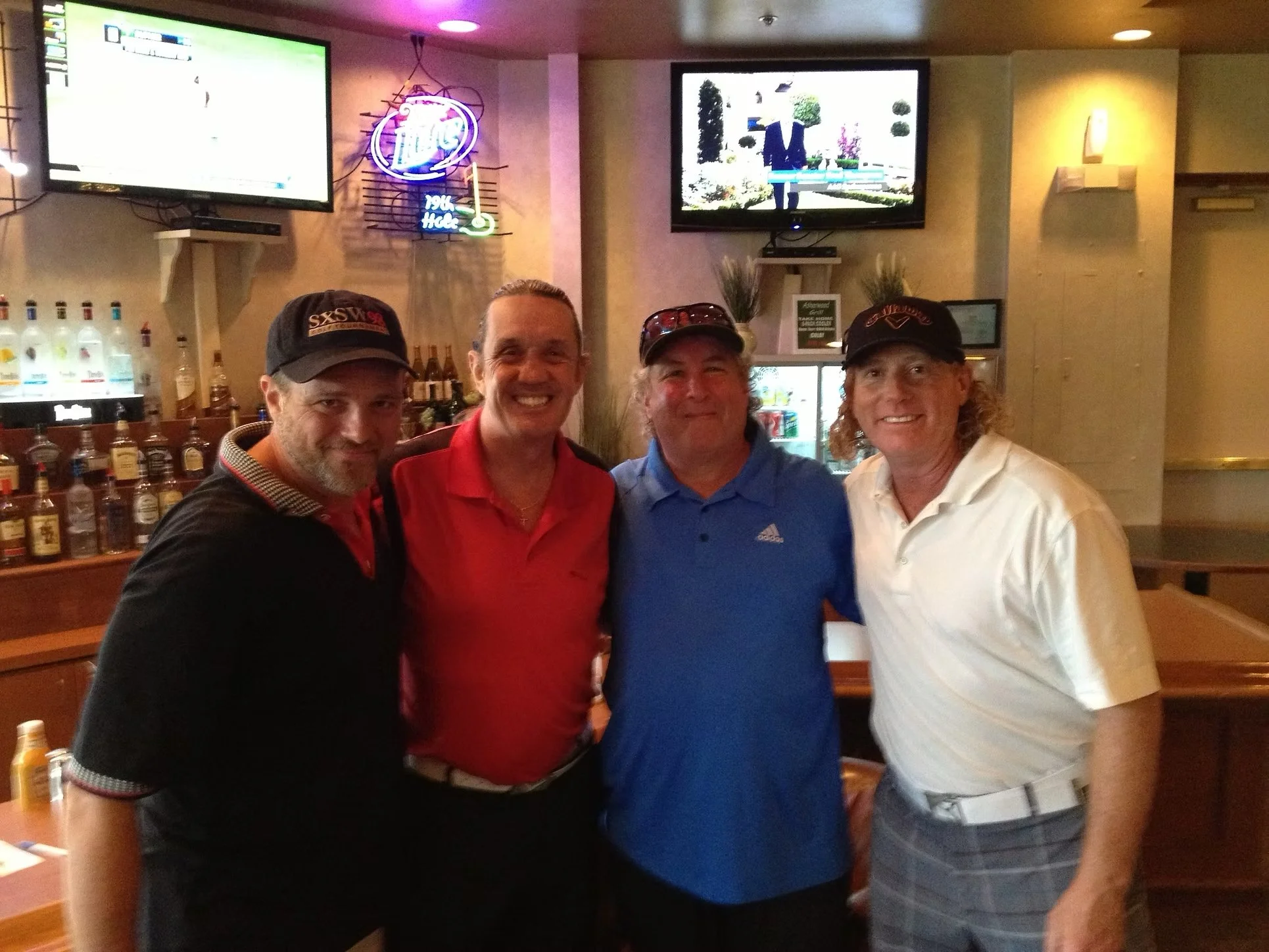 Paul Trust, Nico McBrain, Radical Rob & Mitch Tanne; Golf Mates