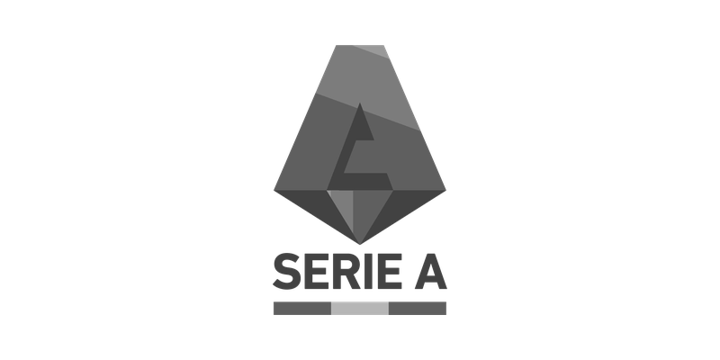 Black and white logo for Serie A featuring a stylized geometric letter A above the words 'SERIE A' with a horizontal line beneath.