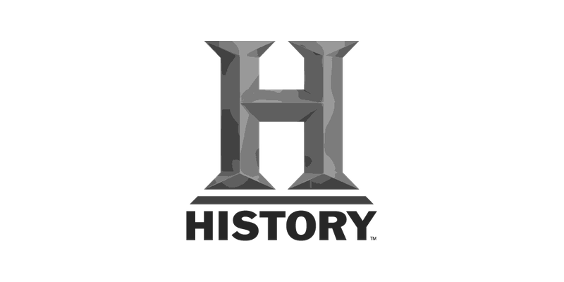 The History Channel logo with a large gray letter H and the word 'HISTORY' below.