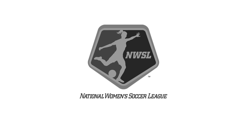 Logo of the National Women's Soccer League featuring a silhouette of a female soccer player kicking a ball.
