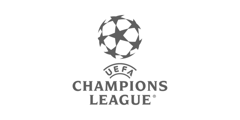UEFA Champions League logo featuring a stylized soccer ball above the text.