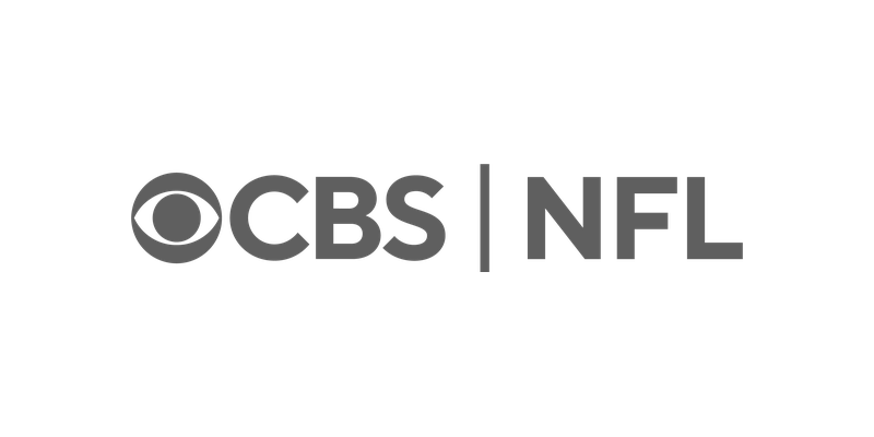 CBS and NFL logos in black and white